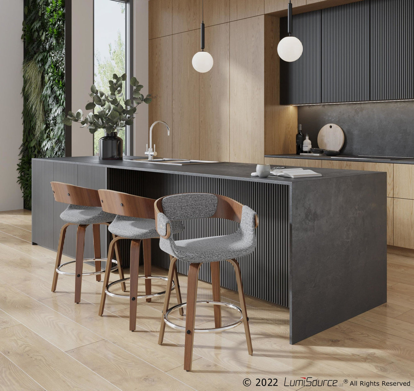 Majestic Office Furniture 24" Fixed-Height Counter Stool - Set of 2