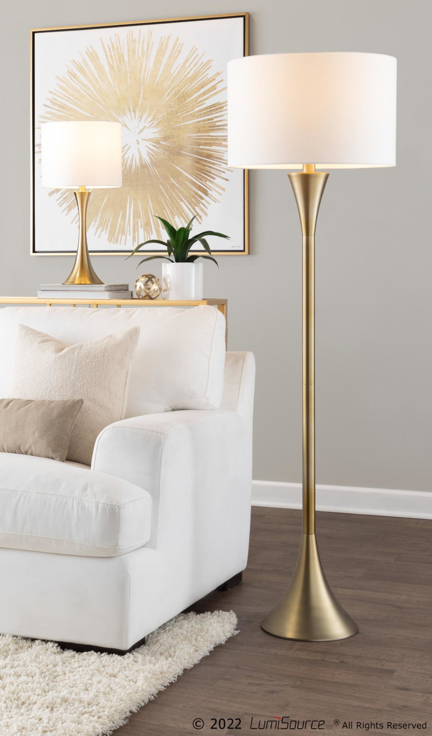 Majestic Office Furniture 65" Metal Floor Lamp