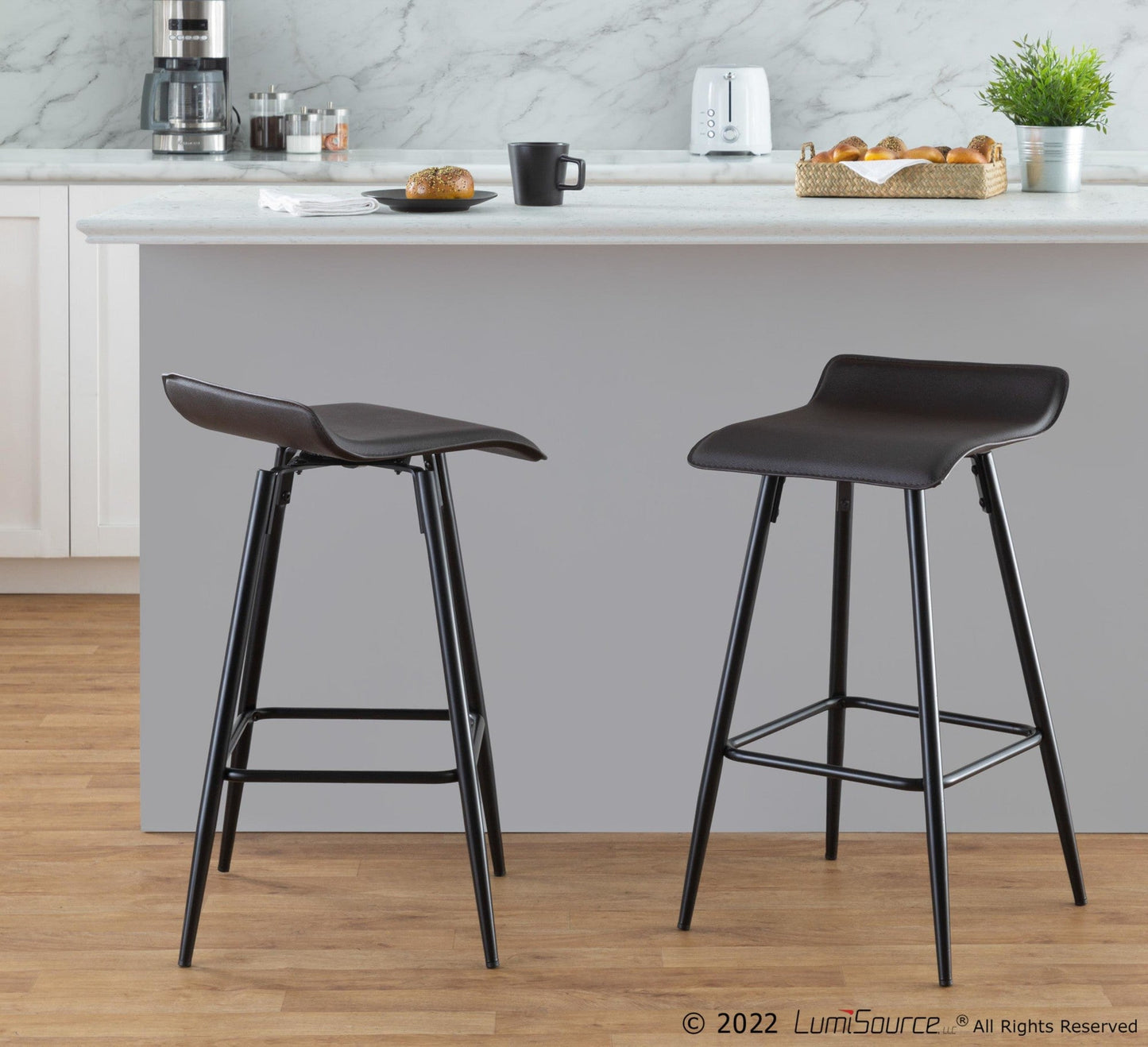 Majestic Office Furniture 26" Fixed-Height Counter Stool - Set of 2