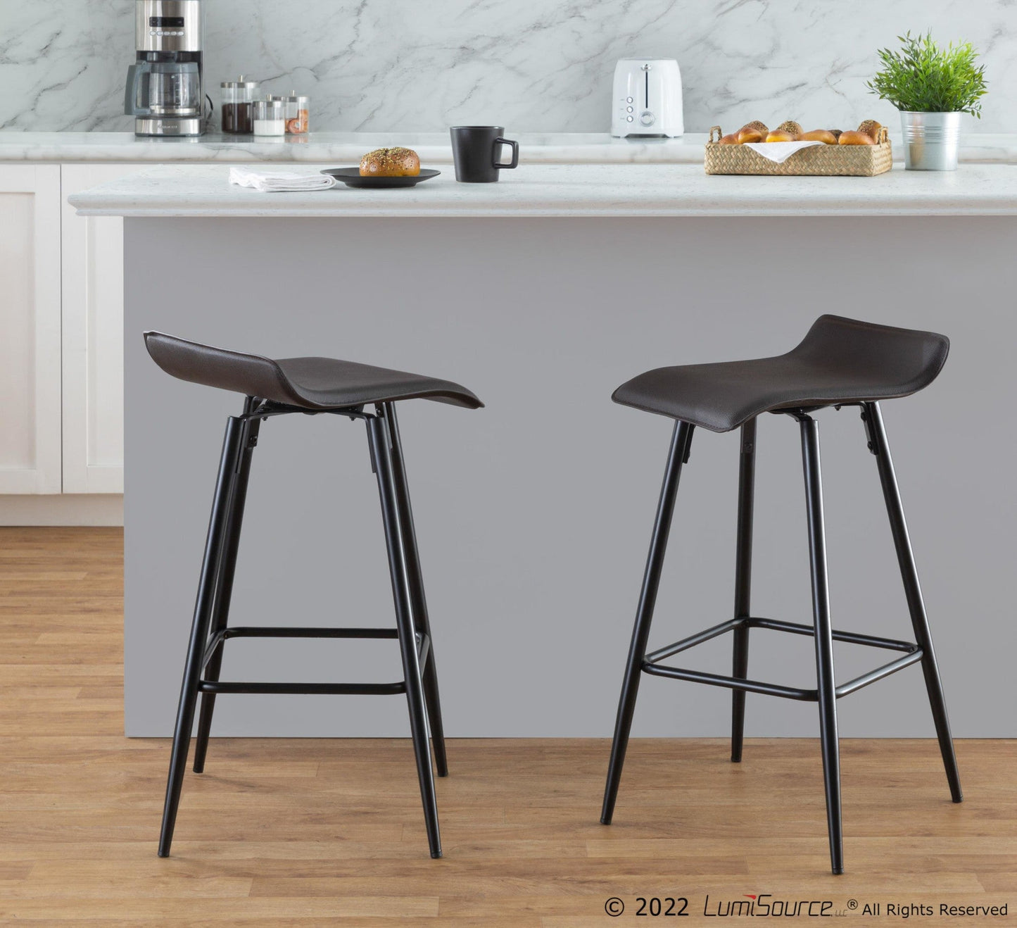 Majestic Office Furniture 26" Fixed-Height Counter Stool - Set of 2