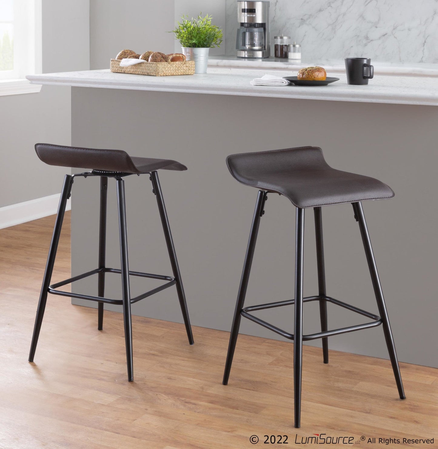 Majestic Office Furniture 26" Fixed-Height Counter Stool - Set of 2