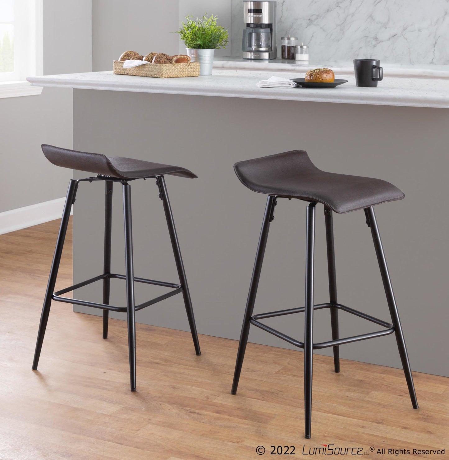 Majestic Office Furniture 26" Fixed-Height Counter Stool - Set of 2
