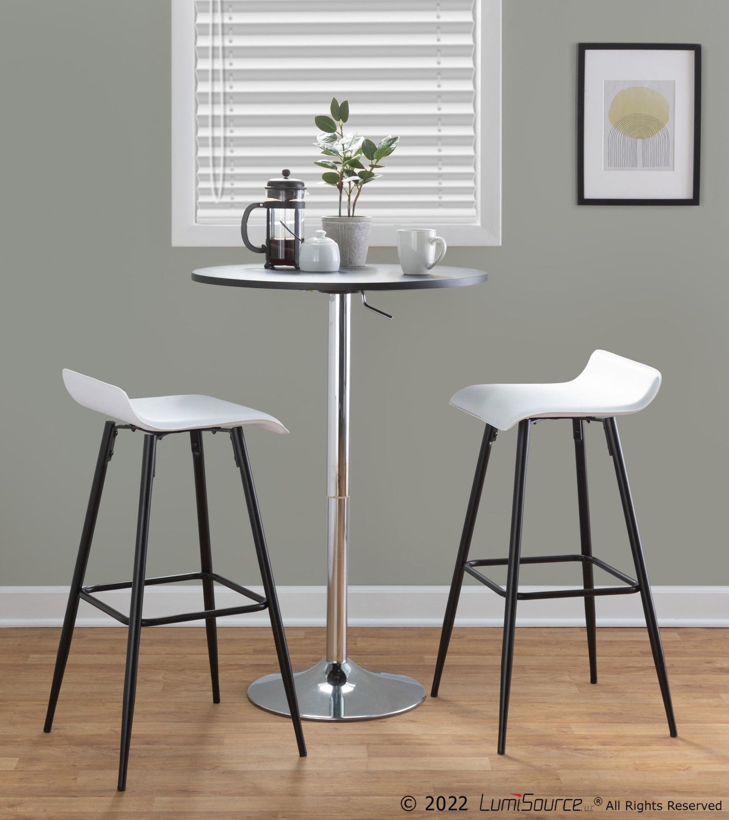 Majestic Office Furniture 30" Fixed-Height Barstool - Set of 2