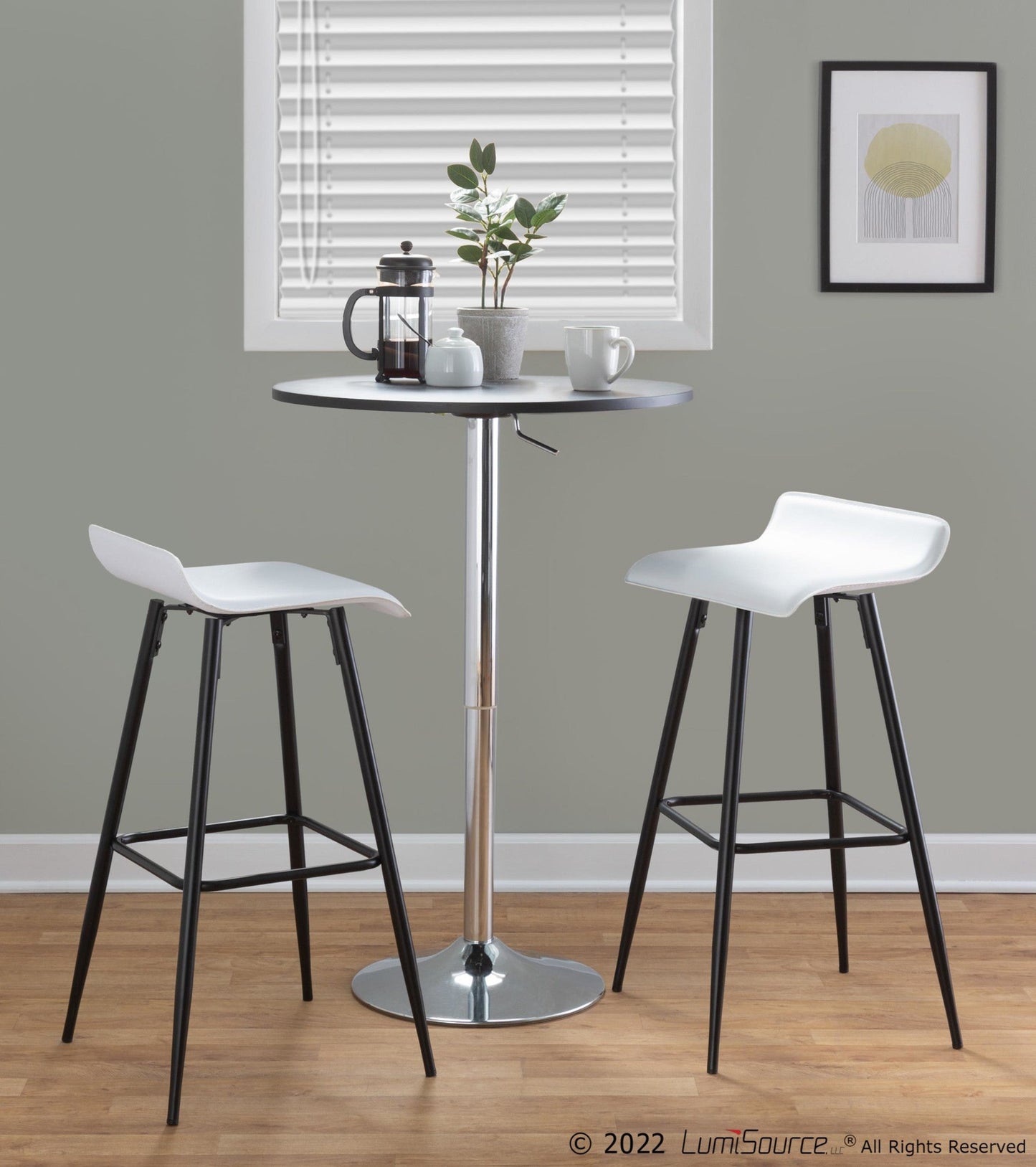 Majestic Office Furniture 30" Fixed-Height Barstool - Set of 2