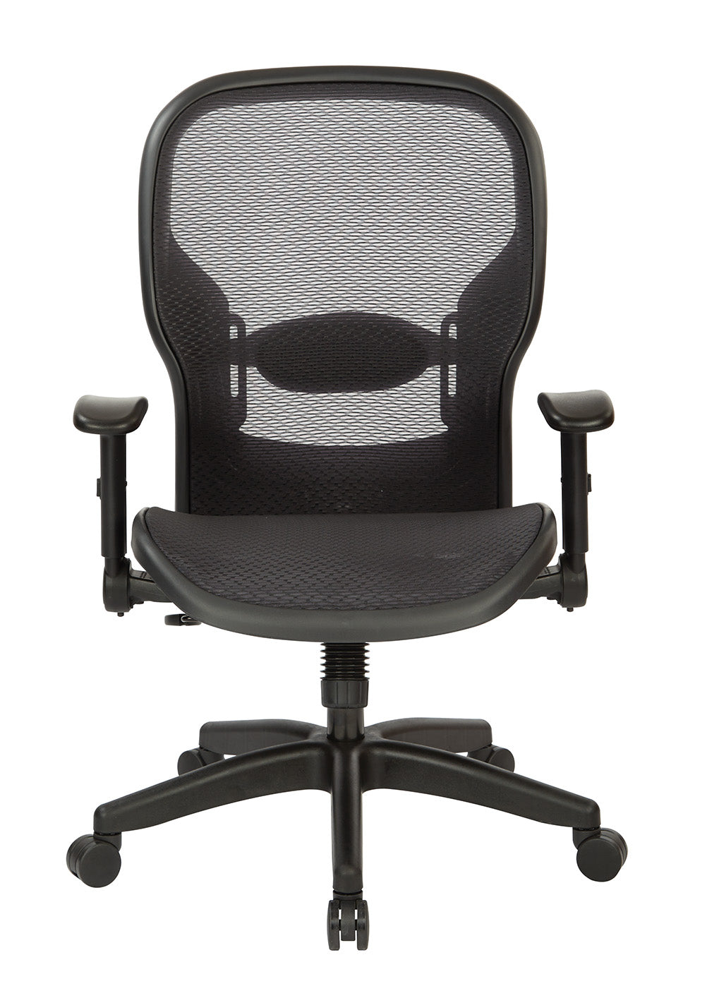 Professional Dark Air Grid® Back and Seat Manager’s Chair with Adjustable Flip Arms, Adjustable Lumbar and Nylon Base