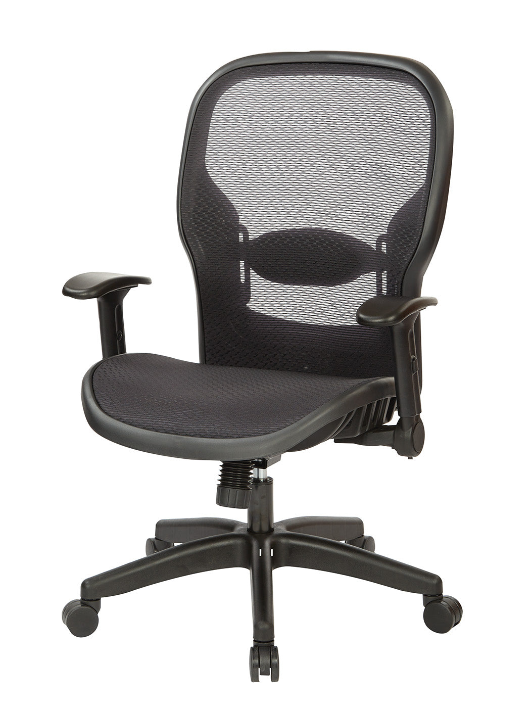 Professional Dark Air Grid® Back and Seat Manager’s Chair with Adjustable Flip Arms, Adjustable Lumbar and Nylon Base