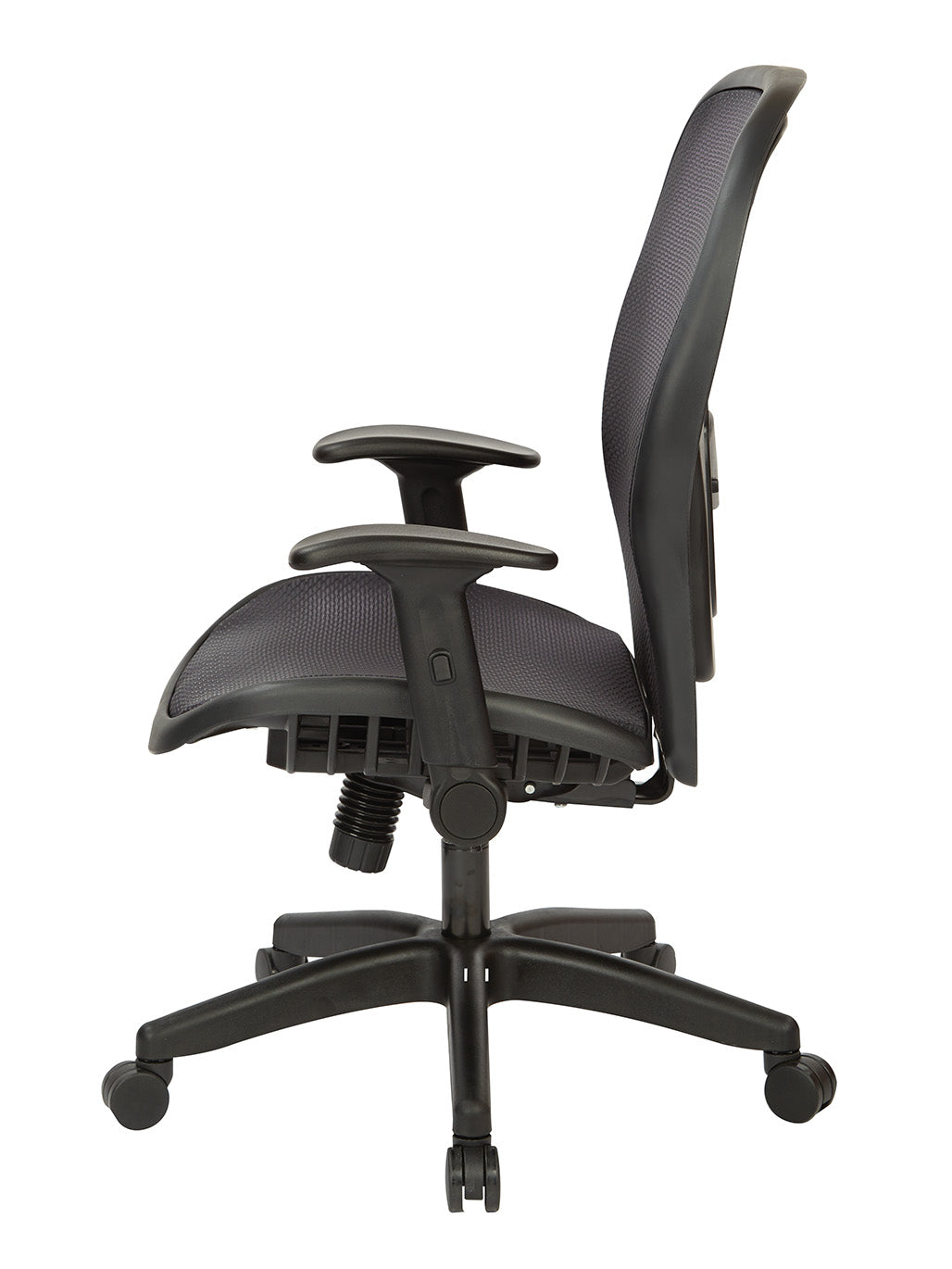 Professional Dark Air Grid® Back and Seat Manager’s Chair with Adjustable Flip Arms, Adjustable Lumbar and Nylon Base