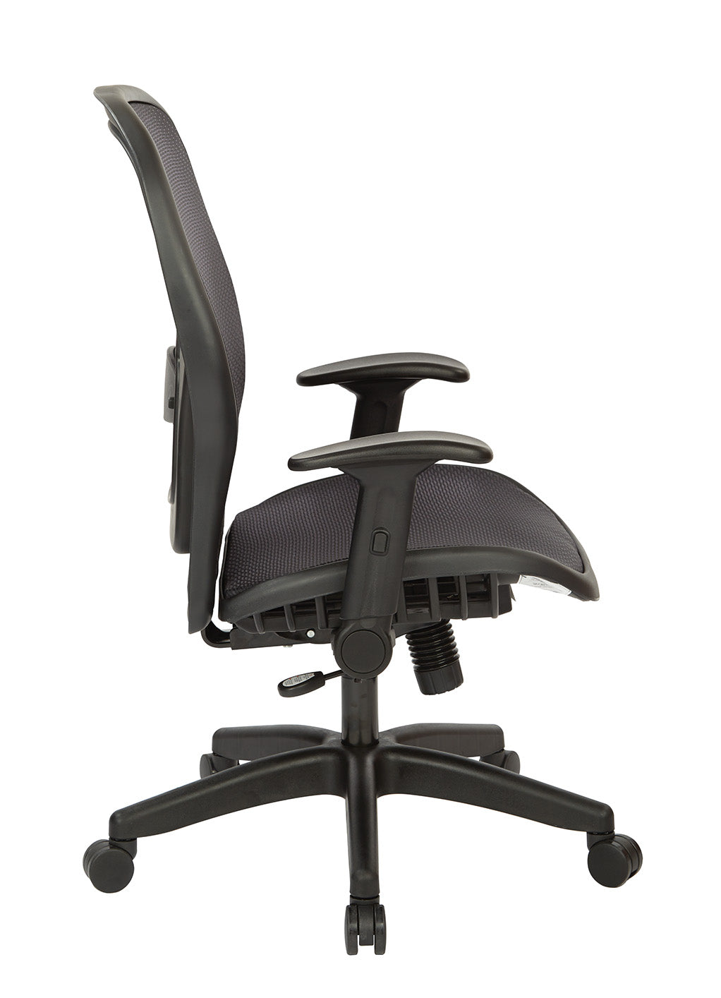 Professional Dark Air Grid® Back and Seat Manager’s Chair with Adjustable Flip Arms, Adjustable Lumbar and Nylon Base