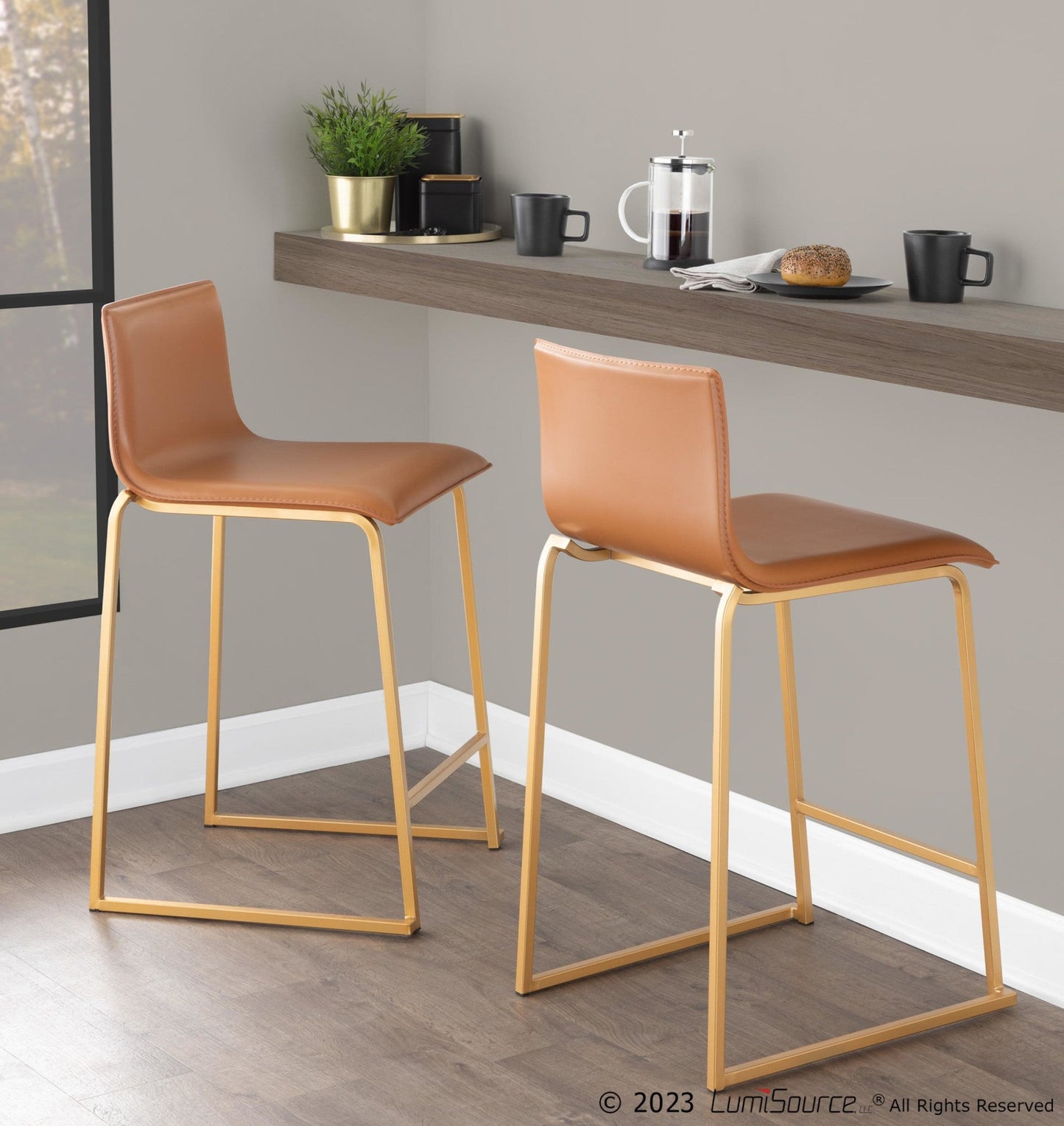 Majestic Office Furniture 26" Fixed-Height Counter Stool - Set of 2