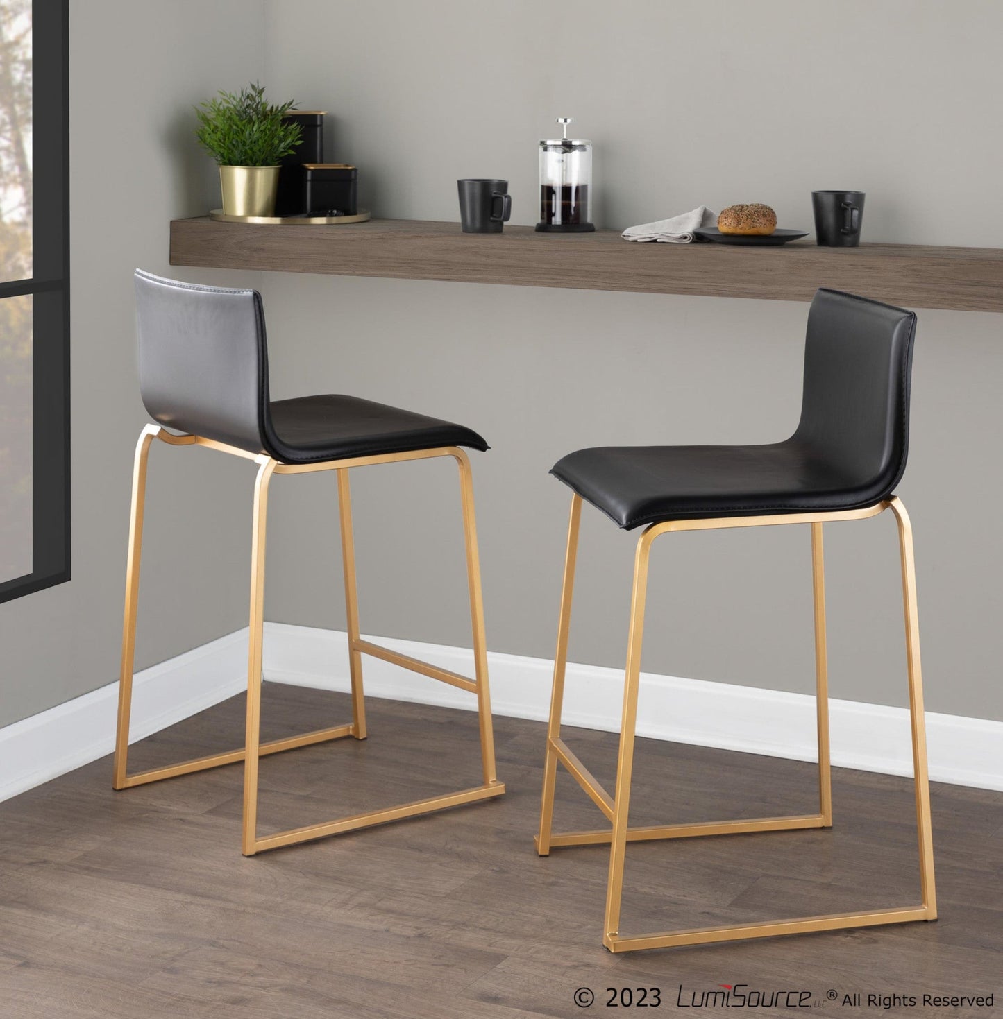 Majestic Office Furniture 26" Fixed-Height Counter Stool - Set of 2