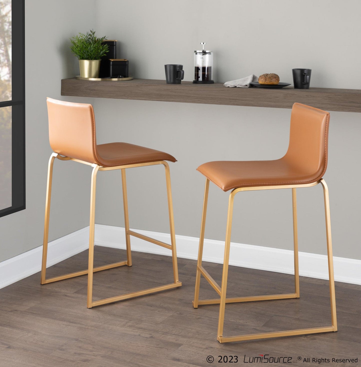 Majestic Office Furniture 26" Fixed-Height Counter Stool - Set of 2
