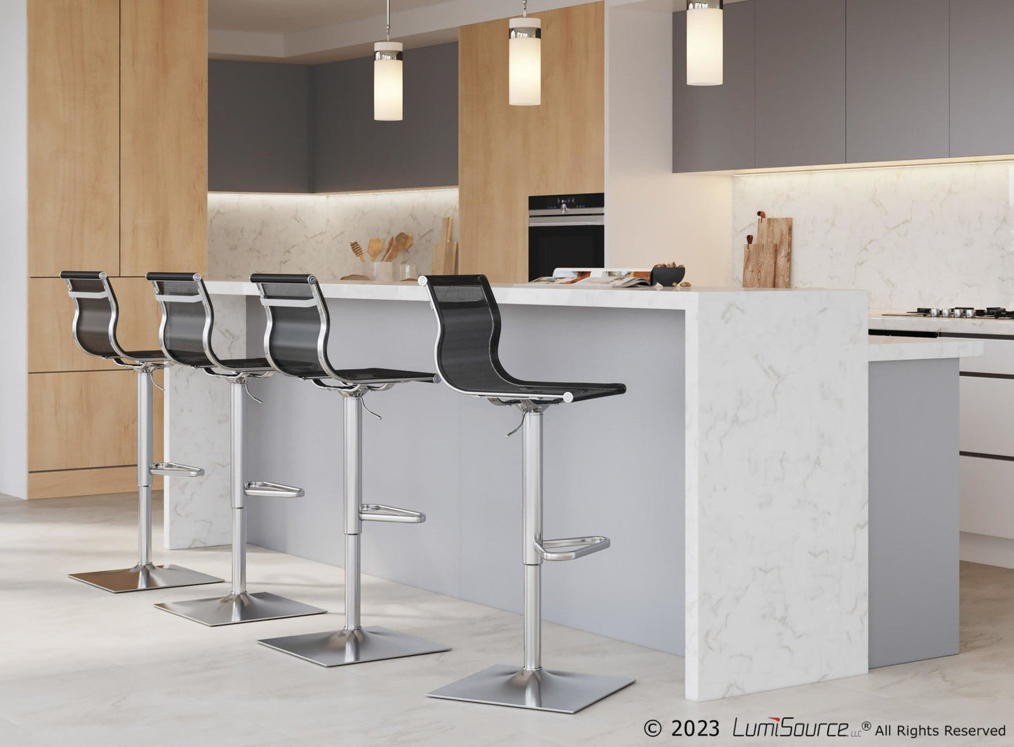 Lumisource Mirage Adjustable Barstool