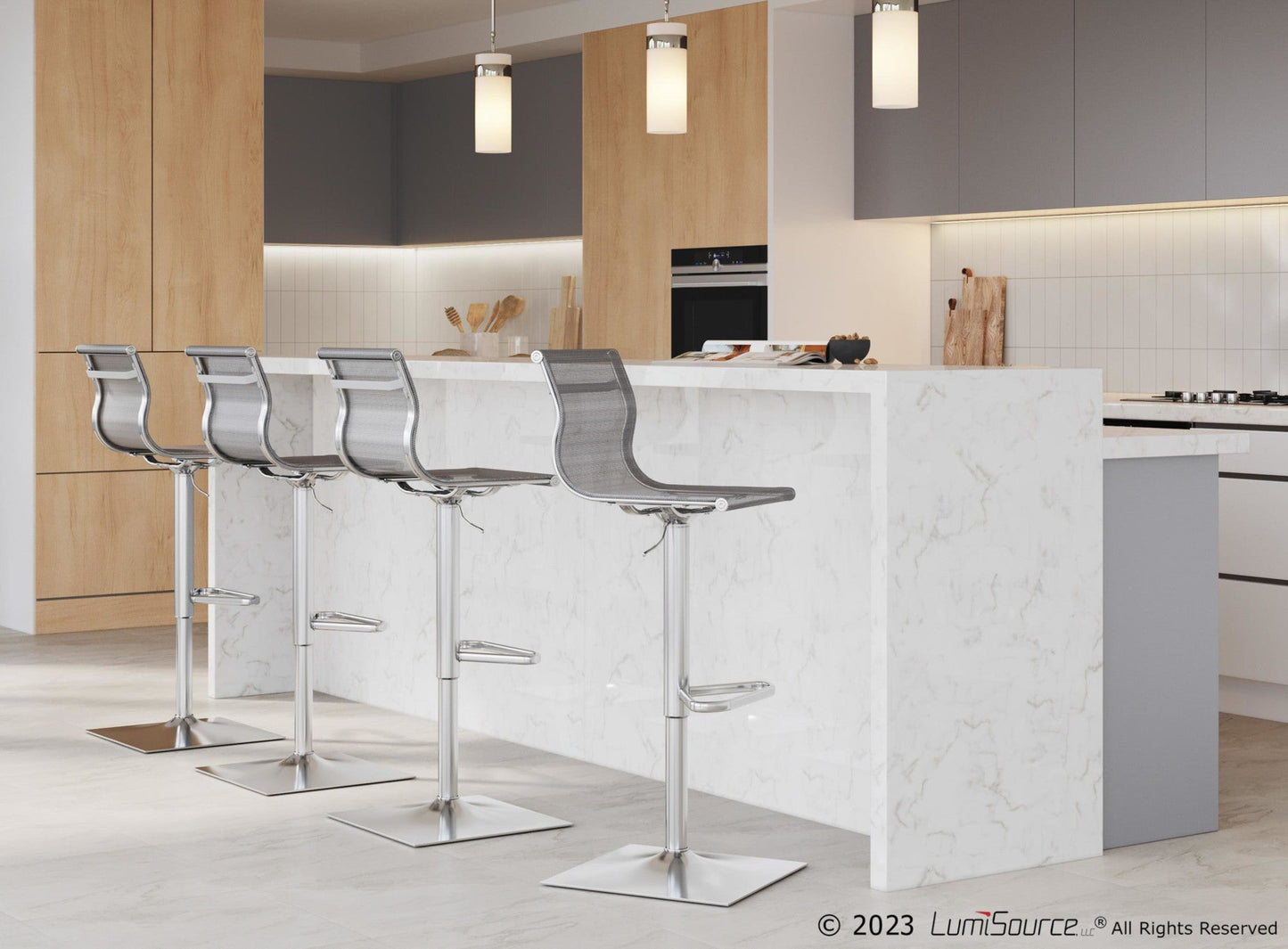 Lumisource Mirage Adjustable Barstool