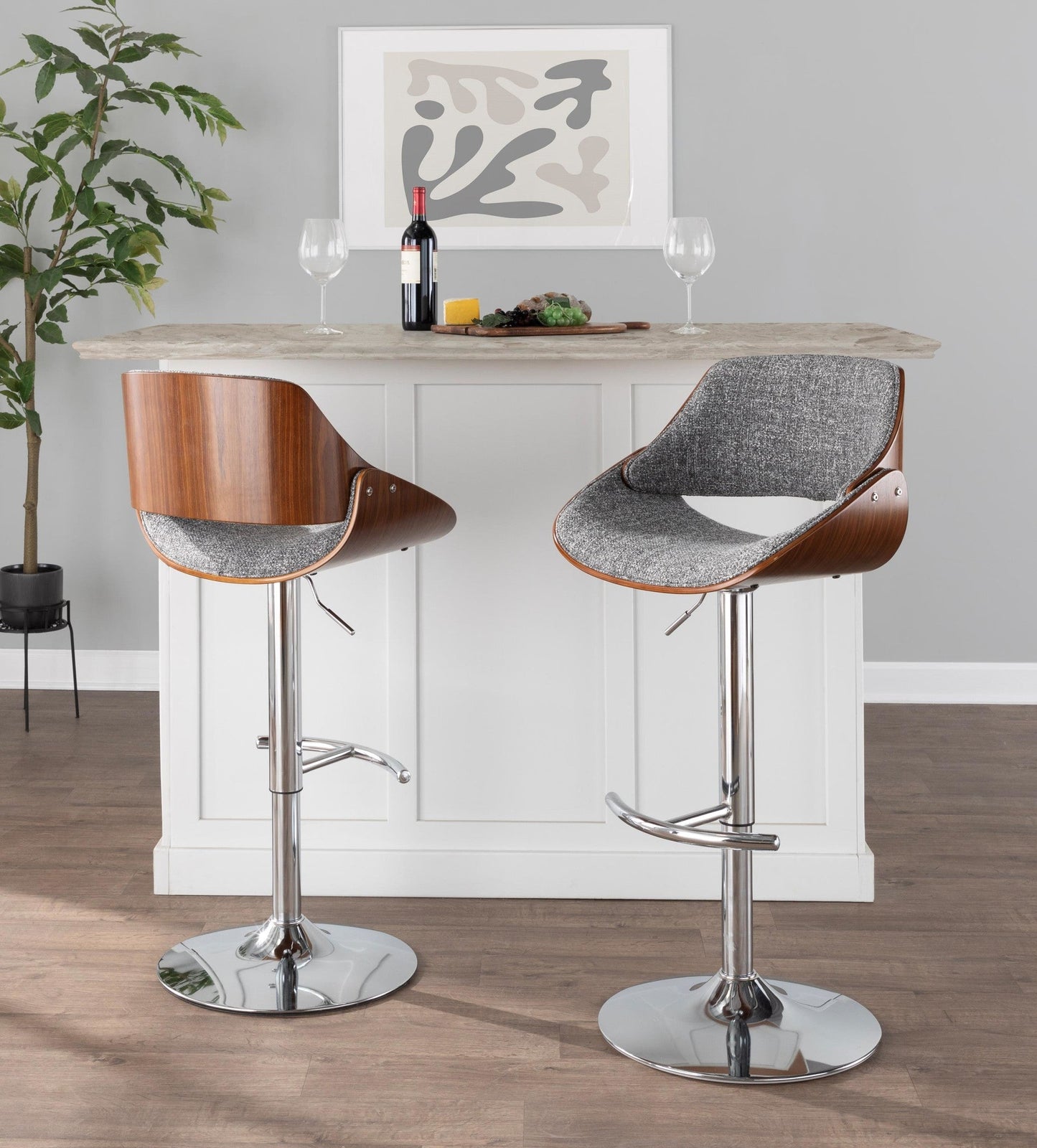 Majestic Office Furniture Adjustable Barstool - Set Of 3