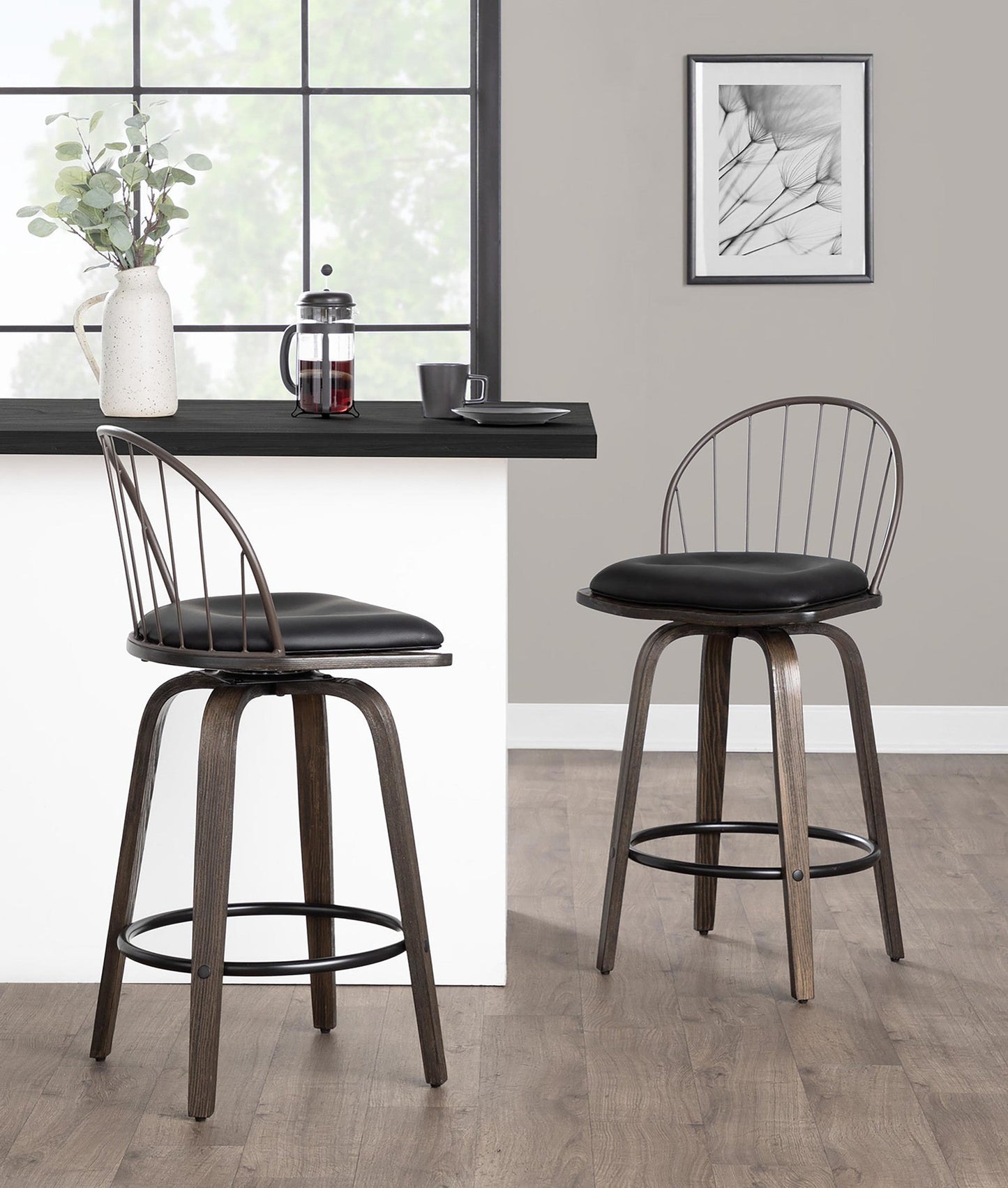 Majestic Office Furniture 26" Fixed-Height Counter Stool - Set of 2