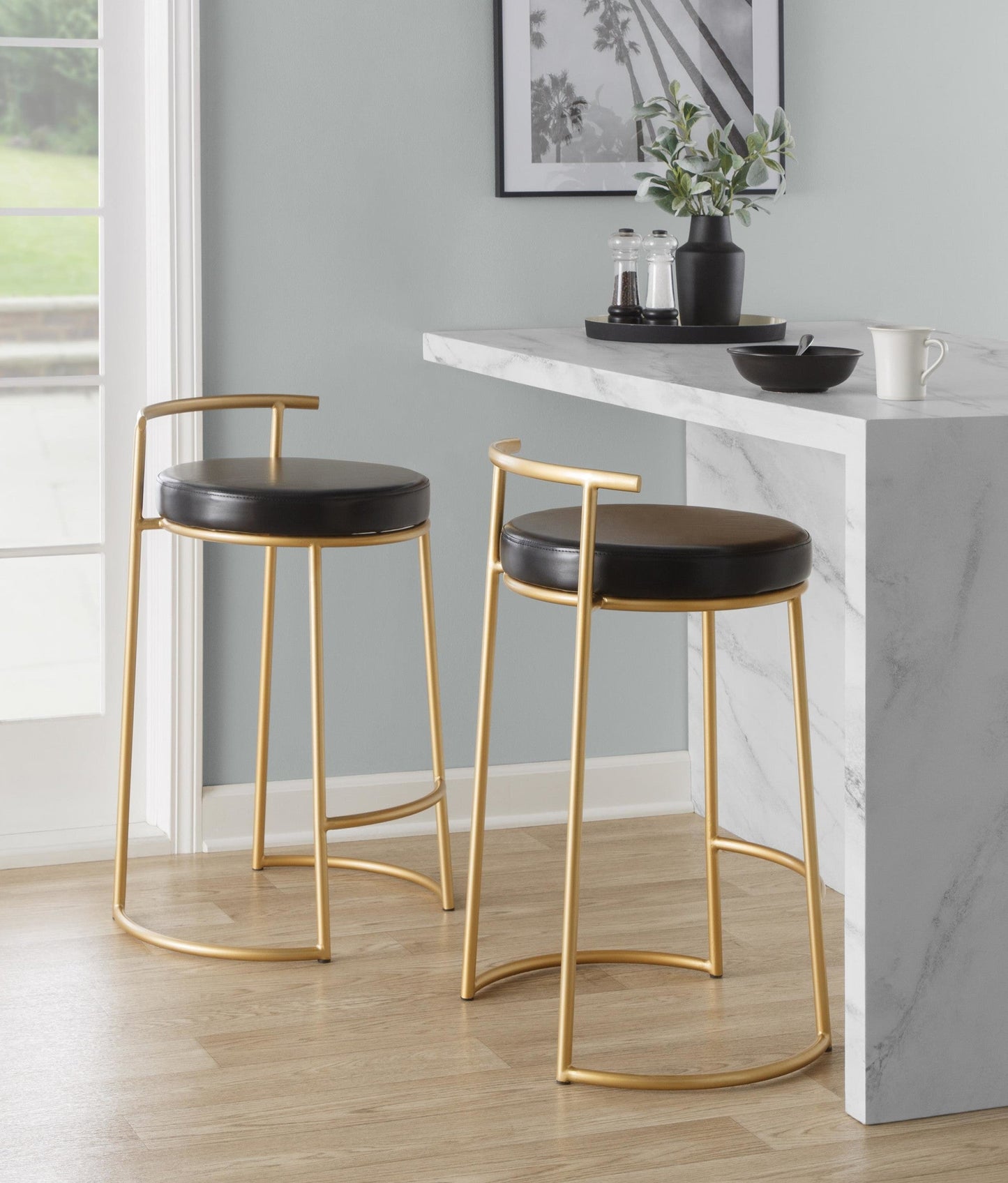 Majestic Office Furniture Fuji 26" Fixed-Height Counter Stool - Set of 2
