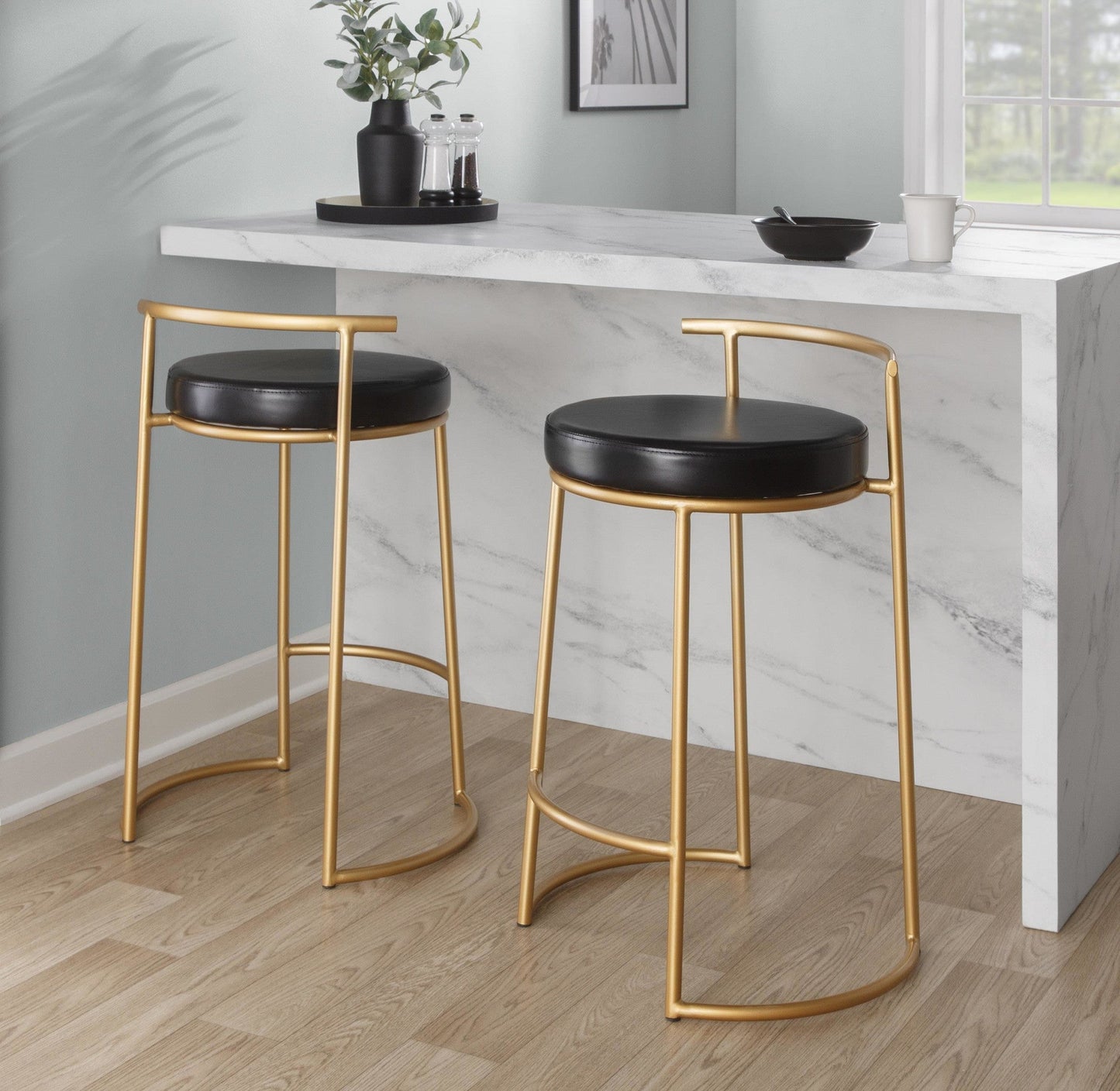 Majestic Office Furniture Fuji 26" Fixed-Height Counter Stool - Set of 2