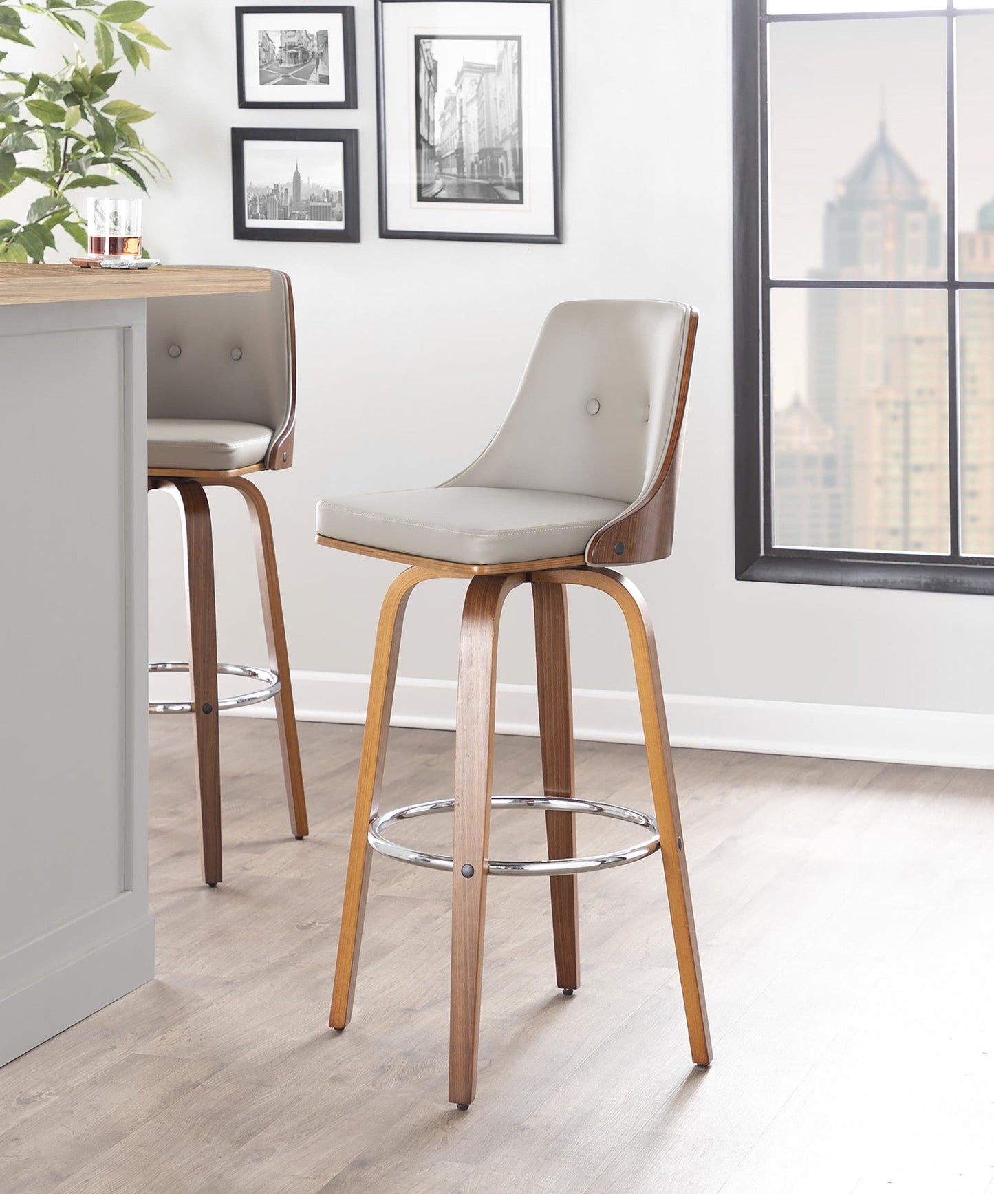Majestic Office Furniture 30" Fixed-Height Barstool - Set of 2