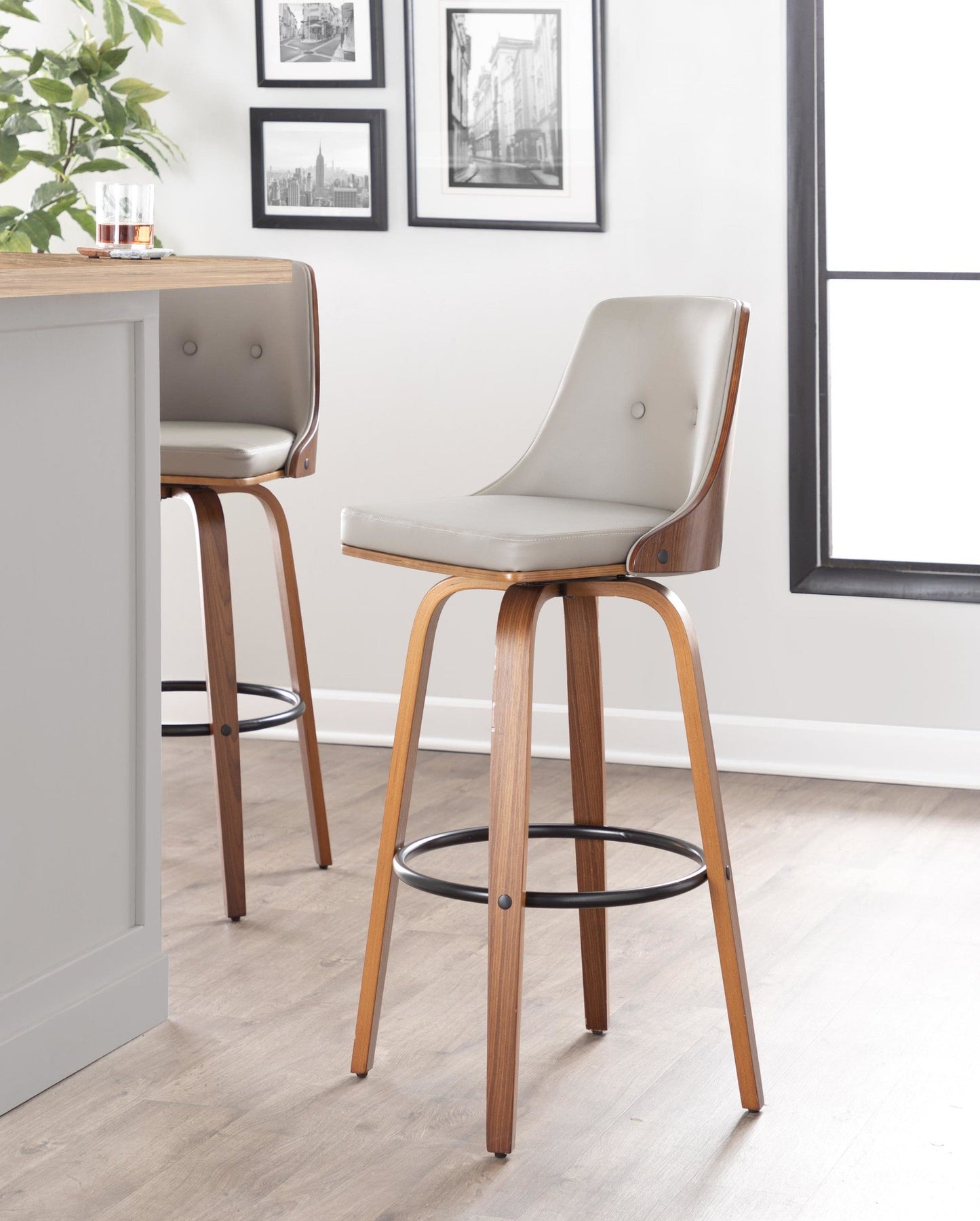 Majestic Office Furniture 30" Fixed-Height Barstool - Set of 2
