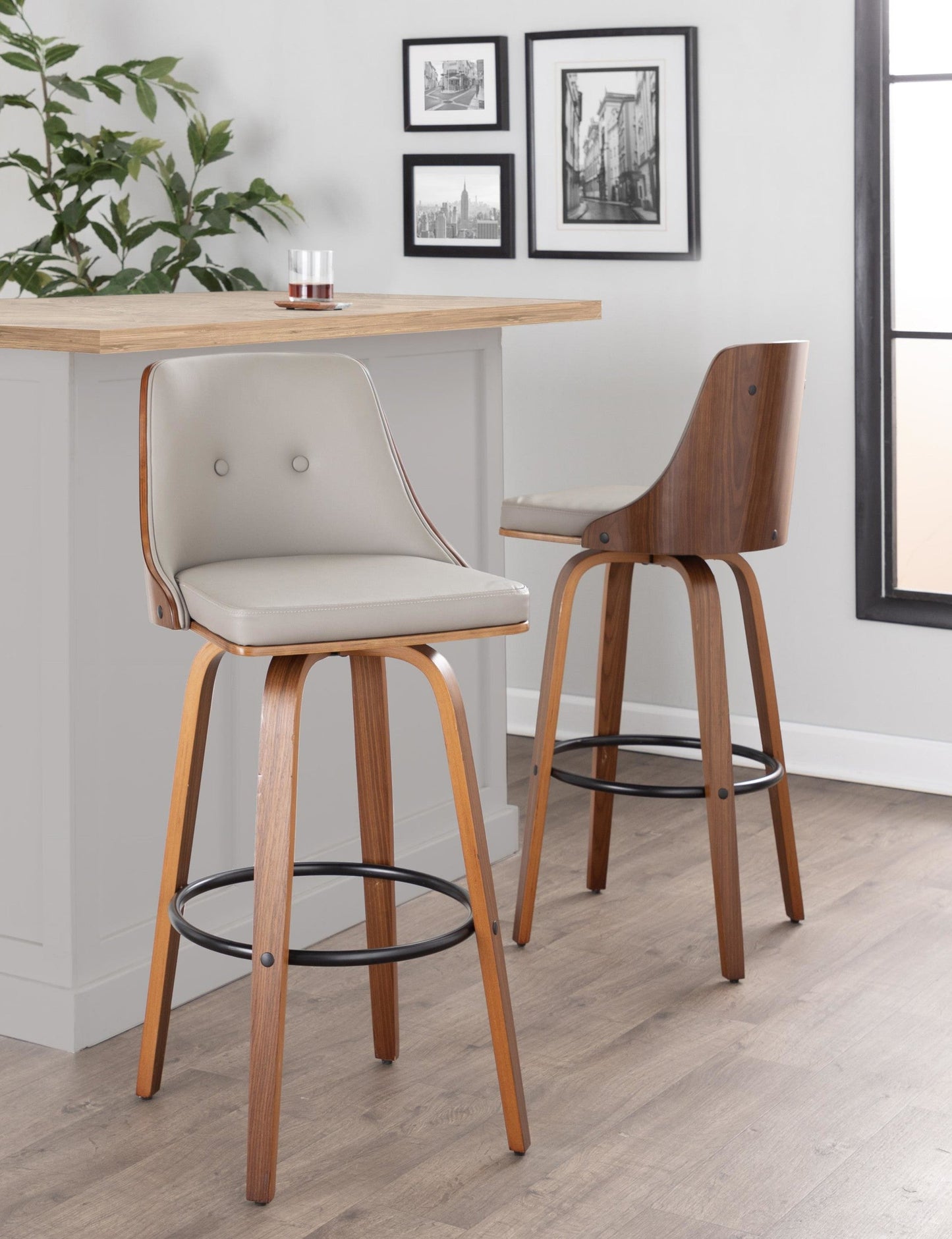 Majestic Office Furniture 30" Fixed-Height Barstool - Set of 2