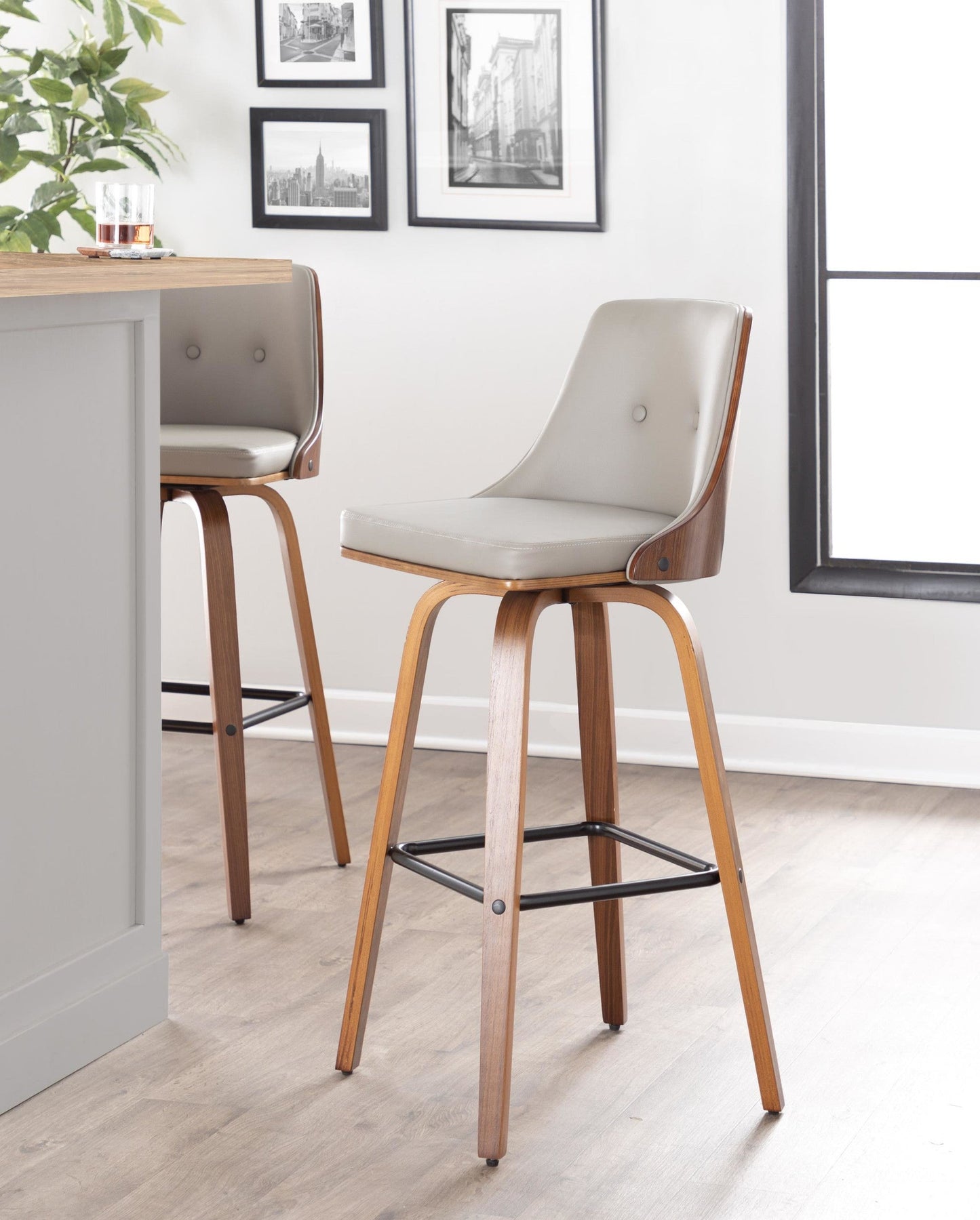 Majestic Office Furniture 30" Fixed-Height Barstool - Set of 2