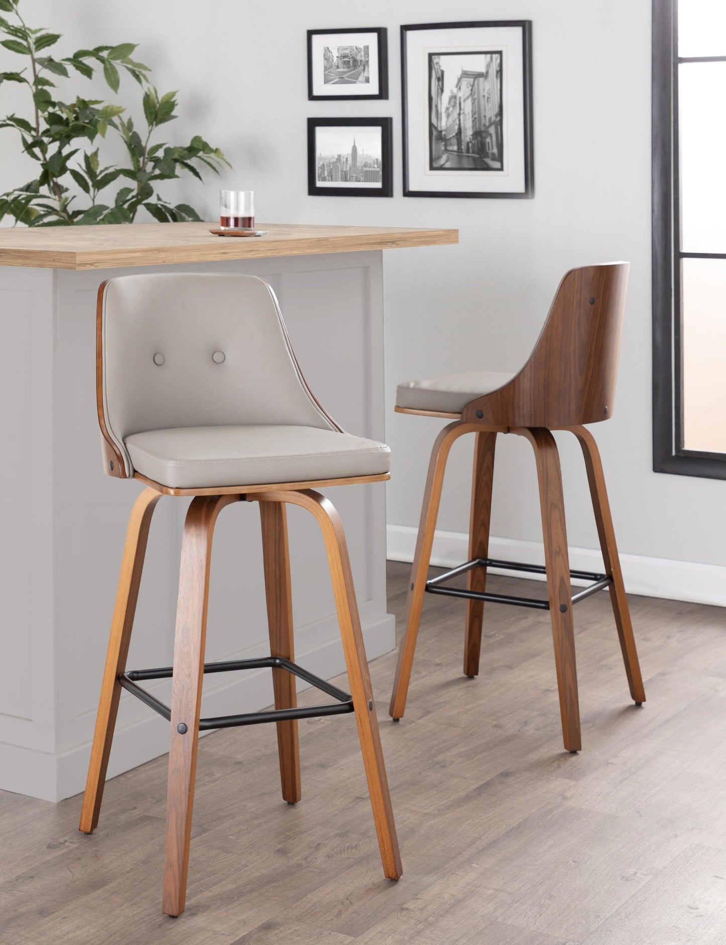 Majestic Office Furniture 30" Fixed-Height Barstool - Set of 2