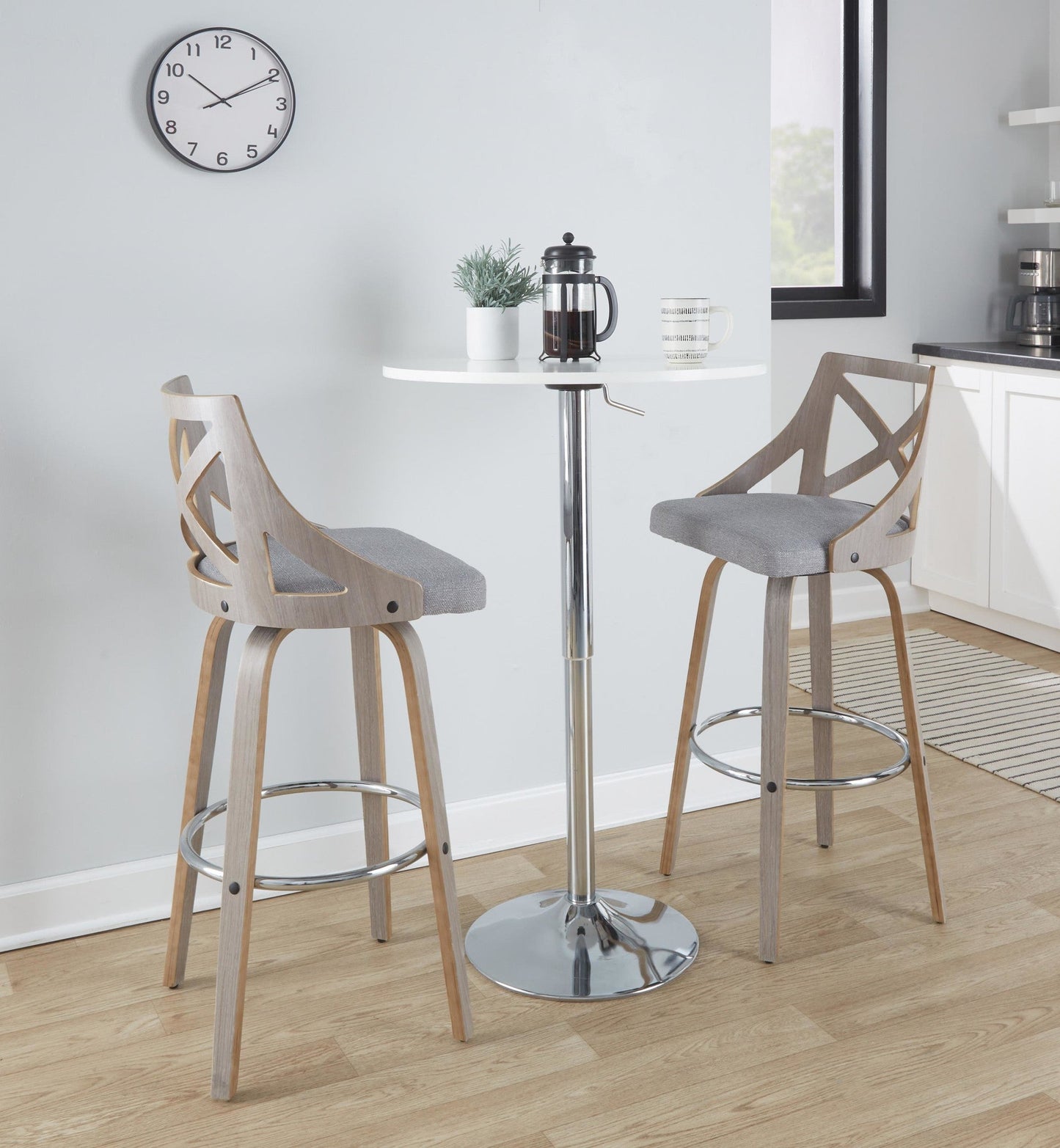 Majestic Office Furniture 30" Fixed-Height Barstool - Set of 2