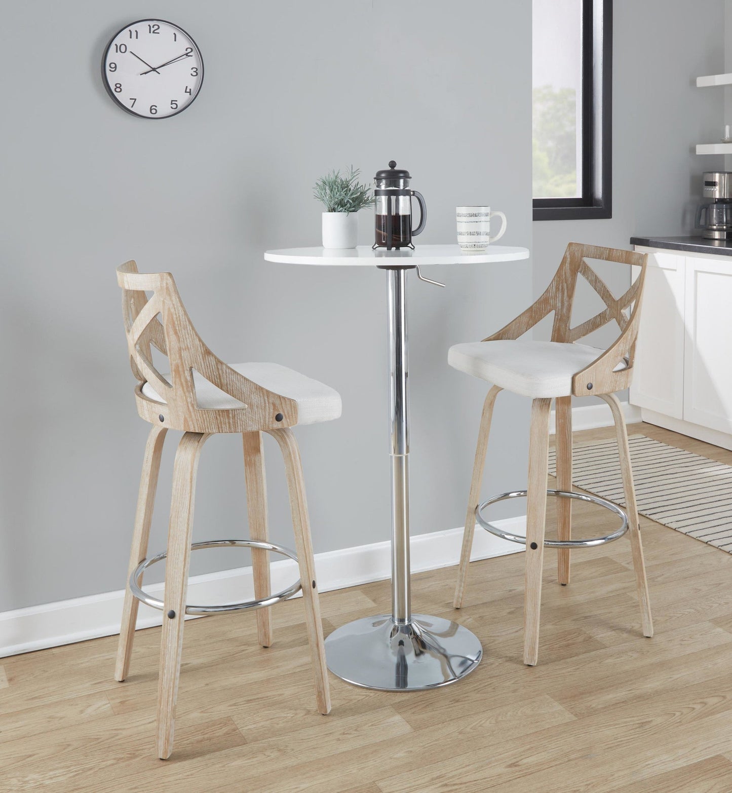 Majestic Office Furniture 30" Fixed-Height Barstool - Set of 2