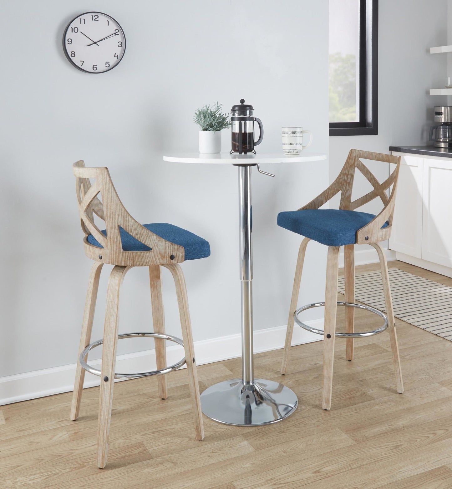 Majestic Office Furniture 30" Fixed-Height Barstool - Set of 2