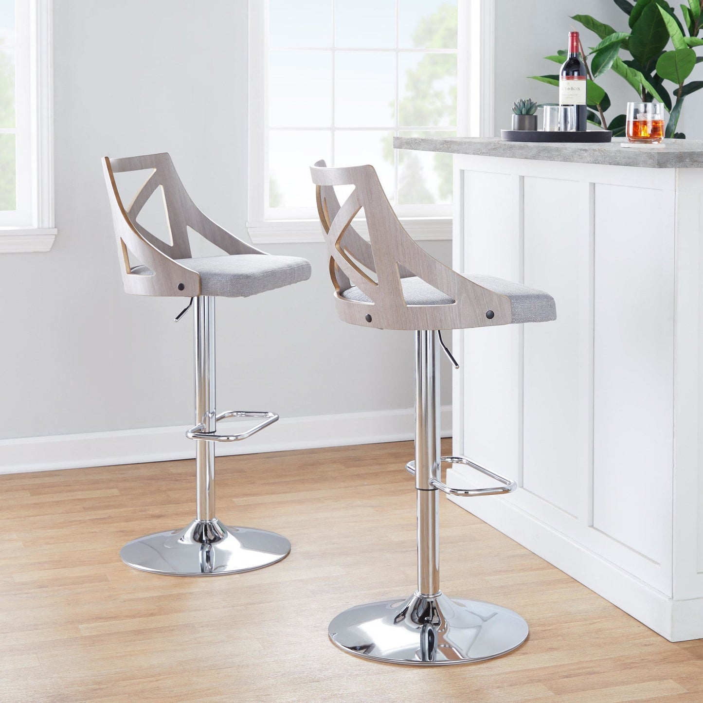 Majestic Office Furniture Adjustable Barstool - Set of 2