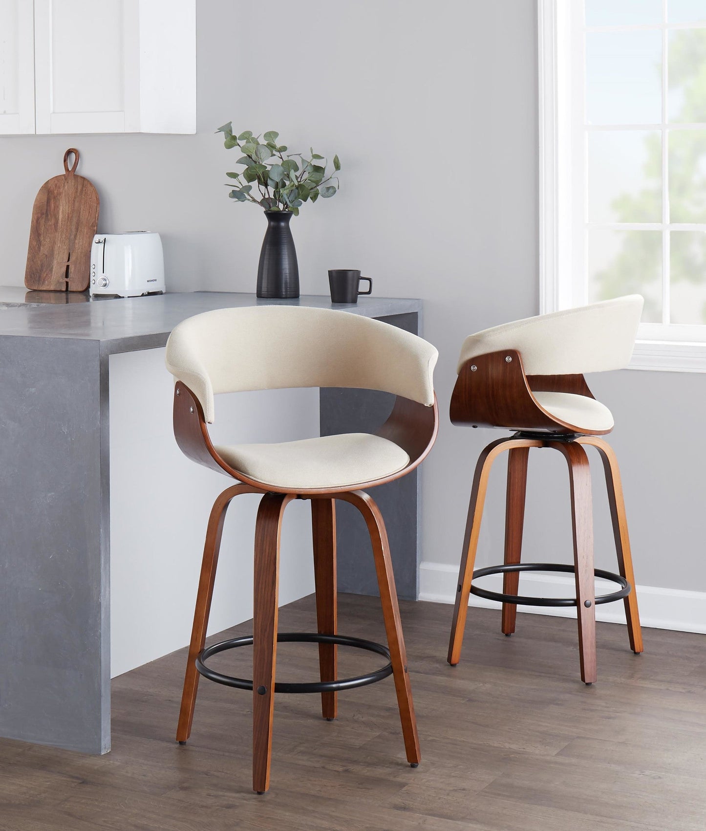 Majestic Office Furniture Mod 26" Fixed-Height Counter Stool - Set of 2