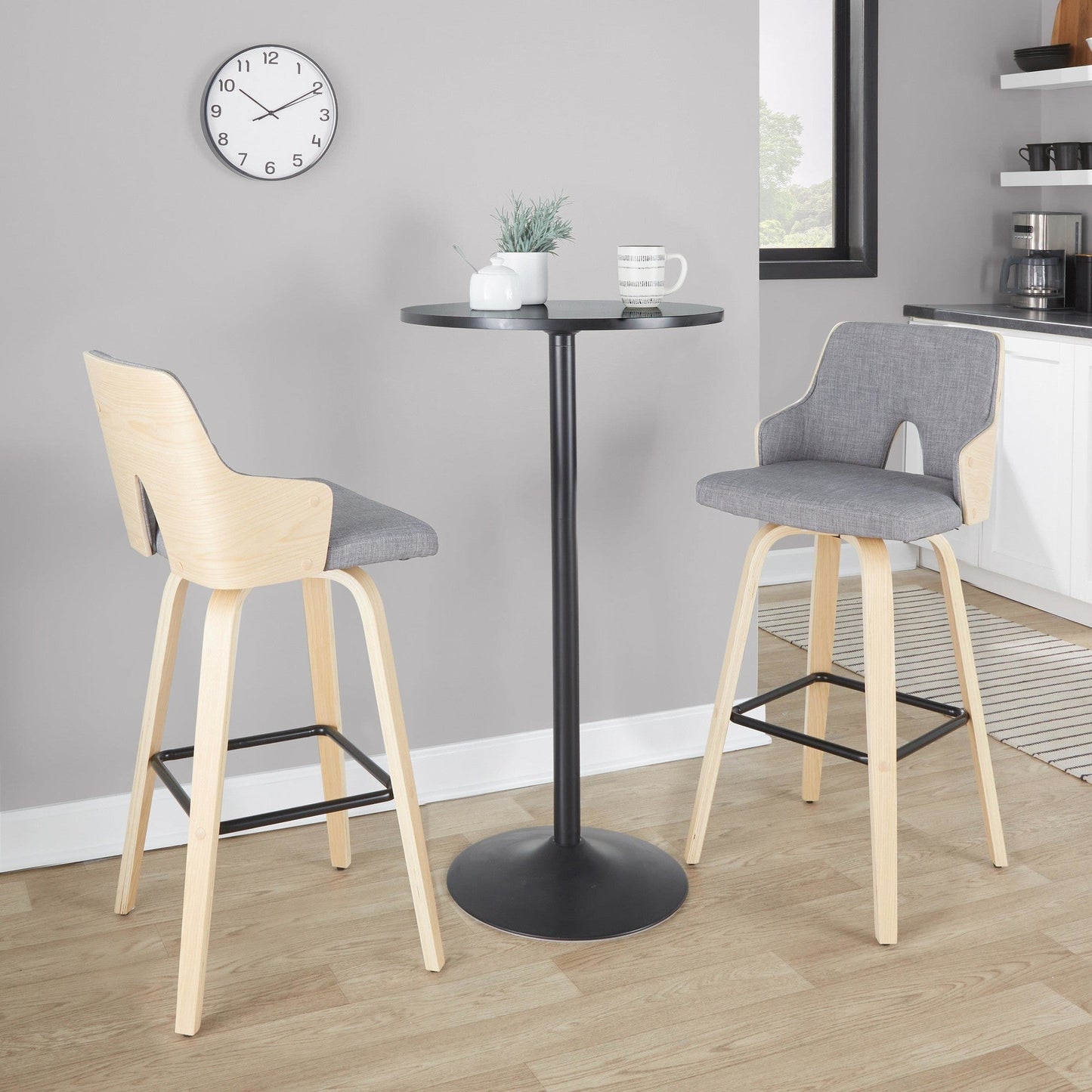 Majestic Office Furniture 30" Fixed-Height Barstool - Set of 2