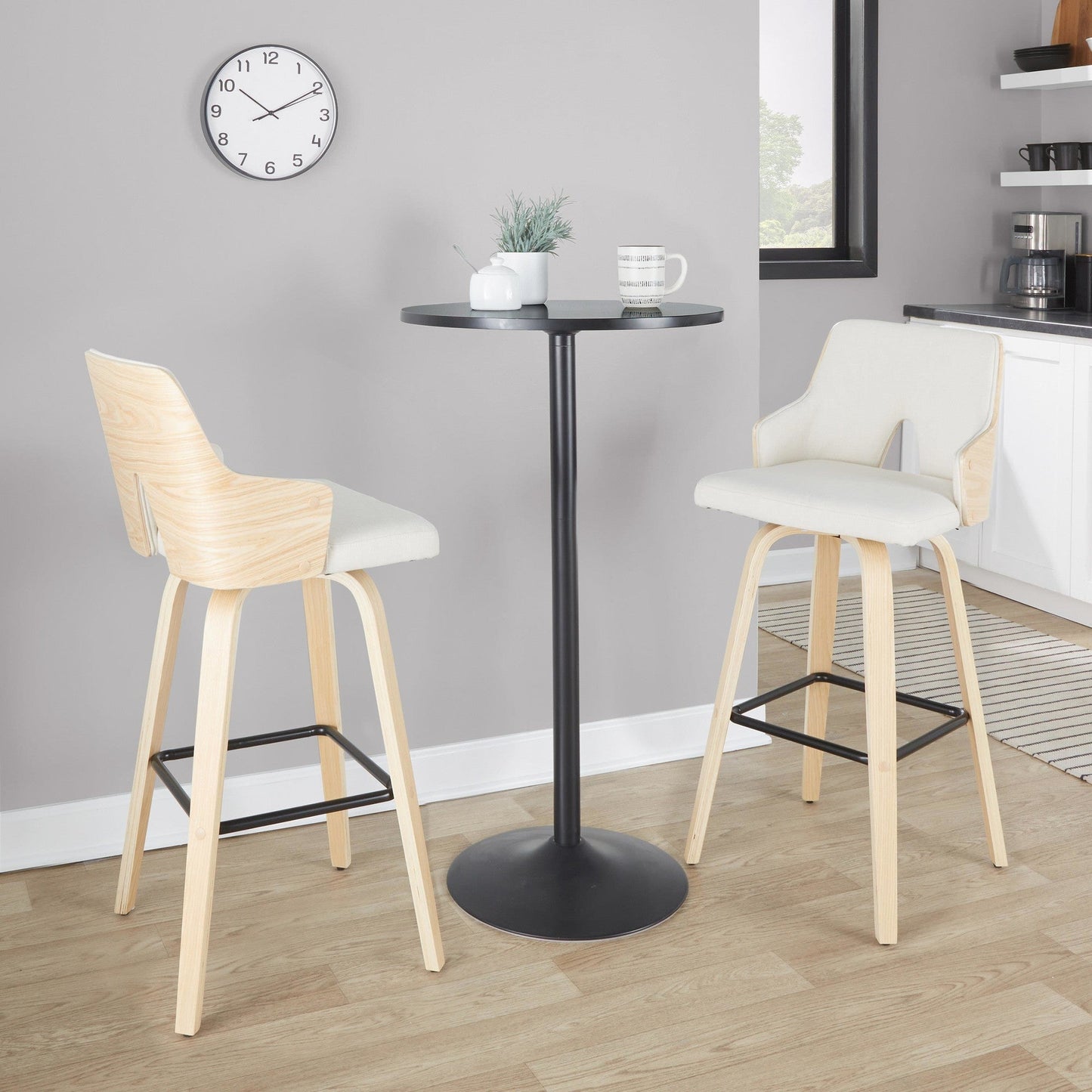 Majestic Office Furniture 30" Fixed-Height Barstool - Set of 2