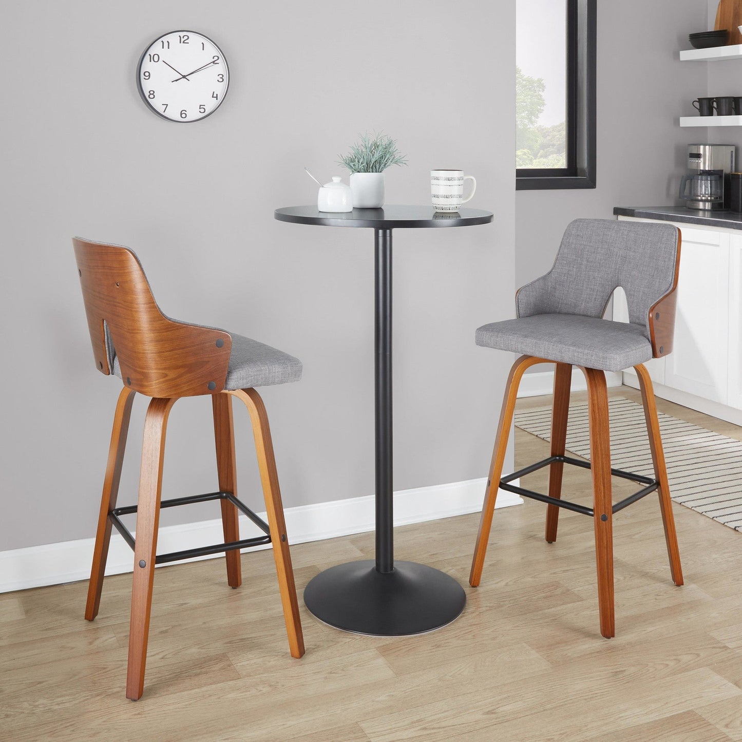 Majestic Office Furniture 30" Fixed-Height Barstool - Set of 2