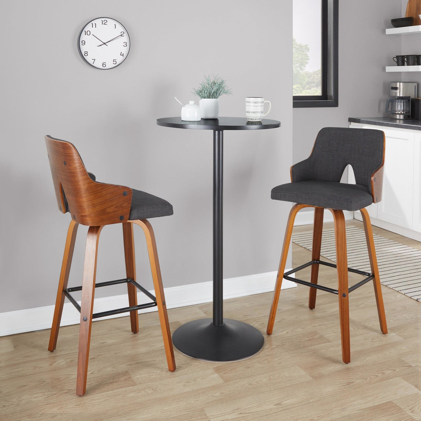 Majestic Office Furniture 30" Fixed-Height Barstool - Set of 2