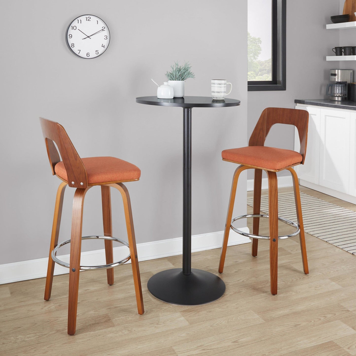 Majestic Office Furniture 30" Fixed-Height Barstool - Set of 2