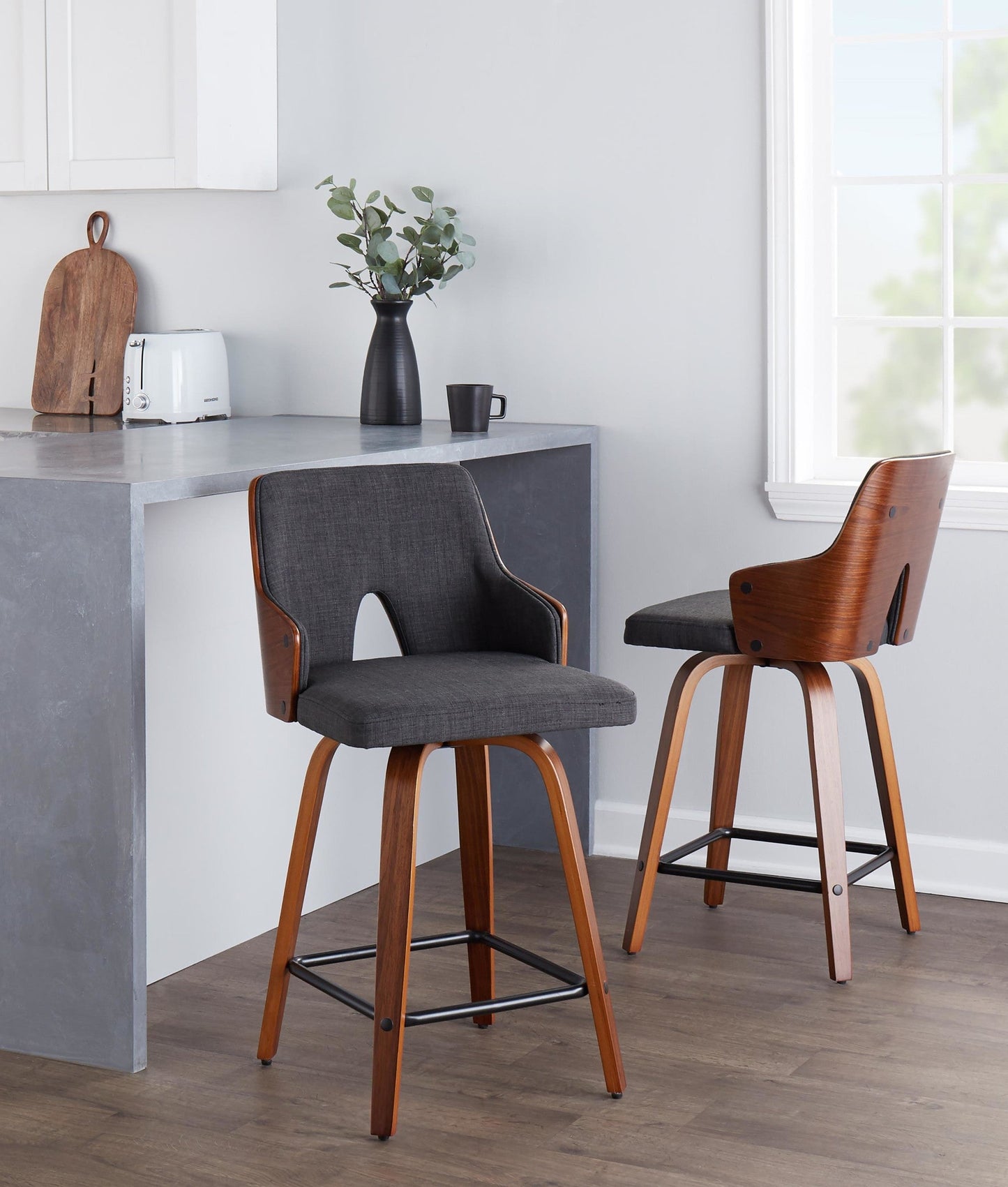 Majestic Office Furniture 24" Fixed-Height Counter Stool - Set of 2