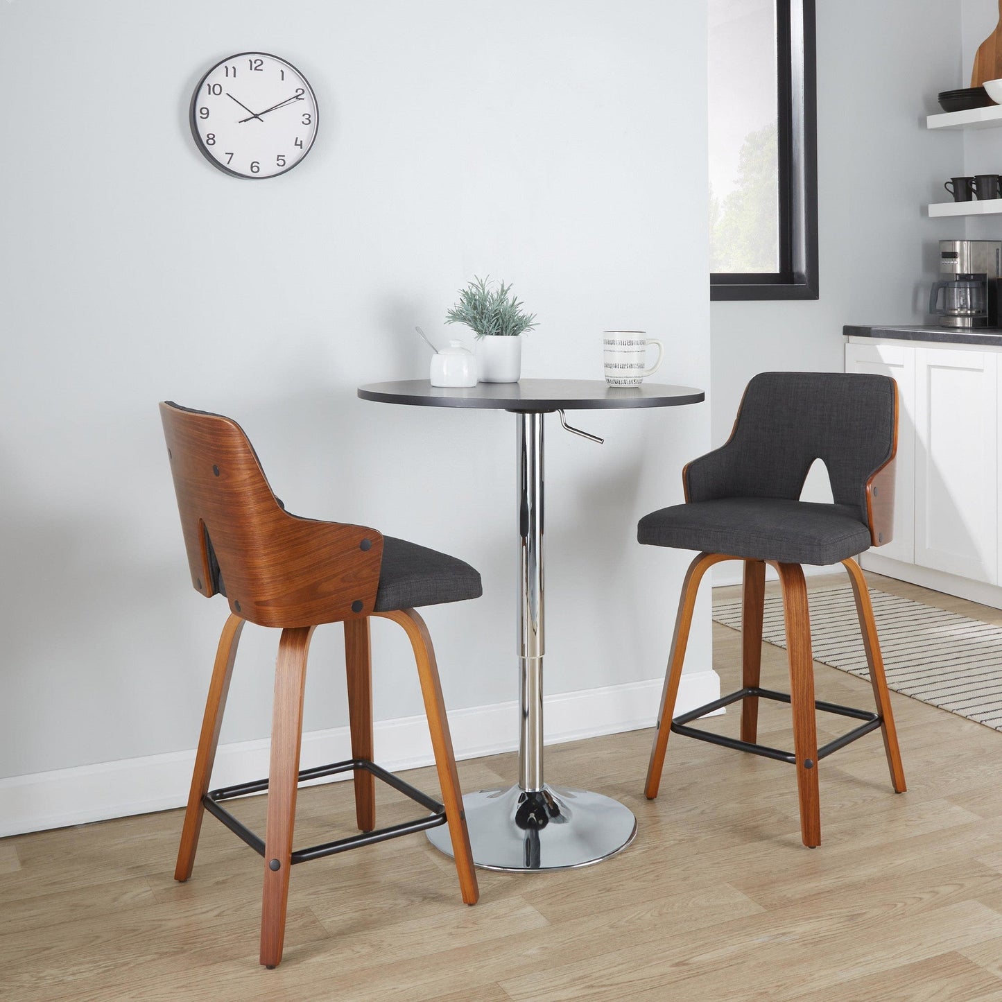 Majestic Office Furniture 24" Fixed-Height Counter Stool - Set of 2