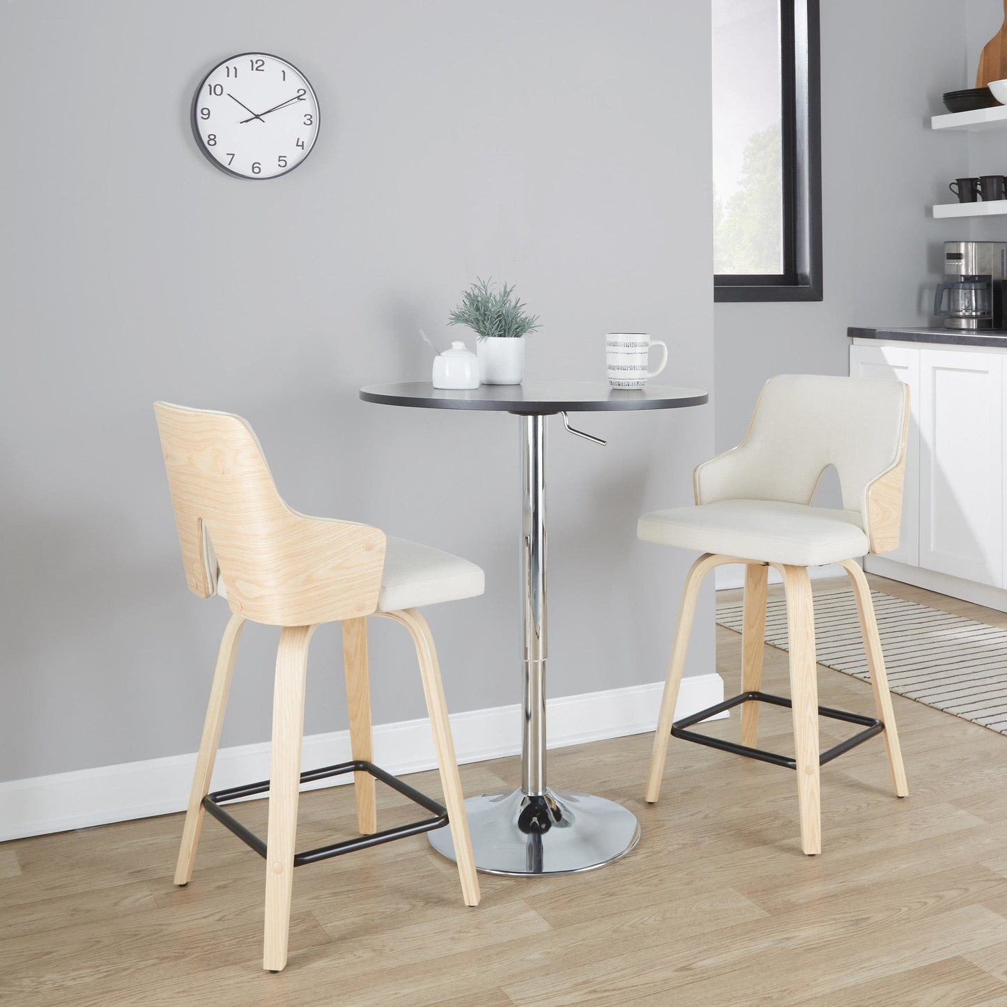 Majestic Office Furniture 24" Fixed-Height Counter Stool - Set of 2