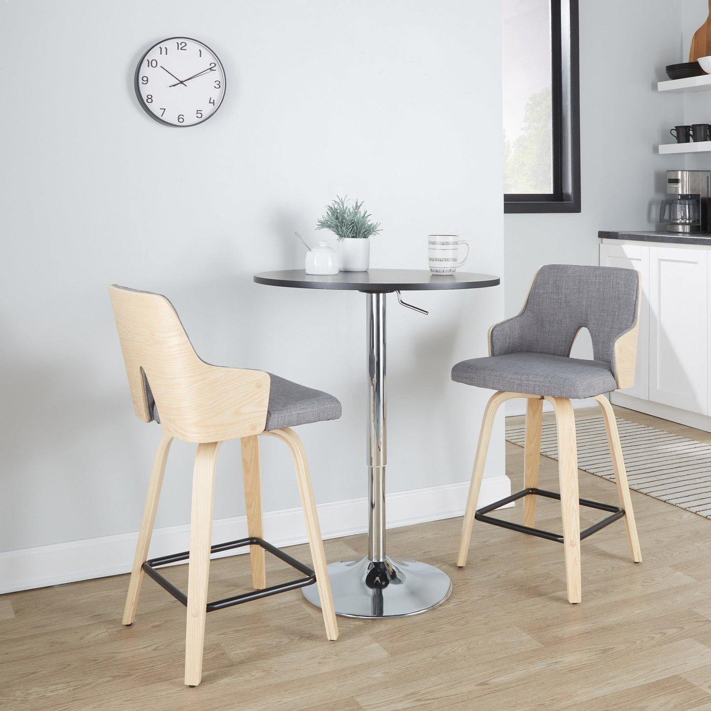 Majestic Office Furniture 24" Fixed-Height Counter Stool - Set of 2