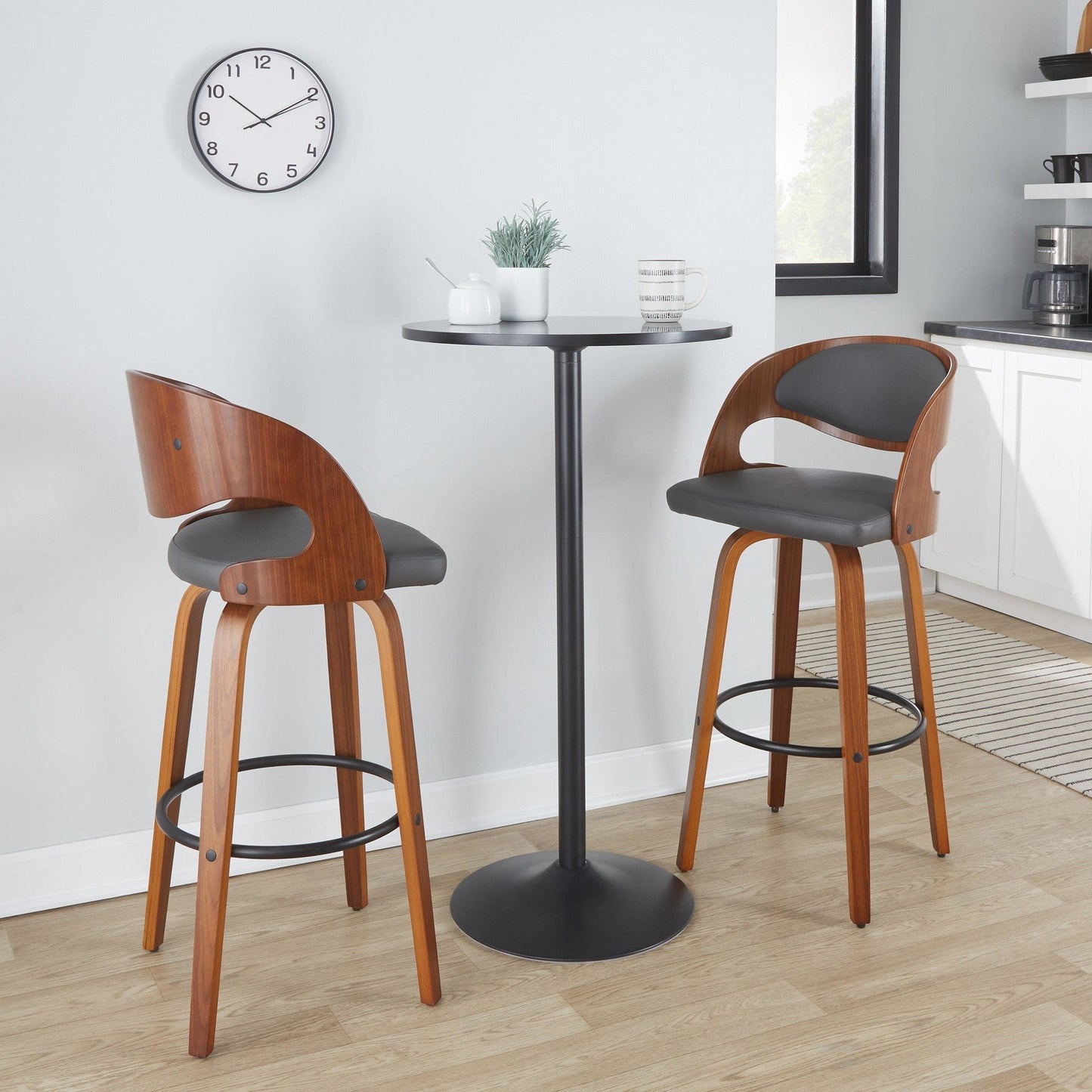 Majestic Office Furniture 30" Fixed-Height Barstool - Set of 2