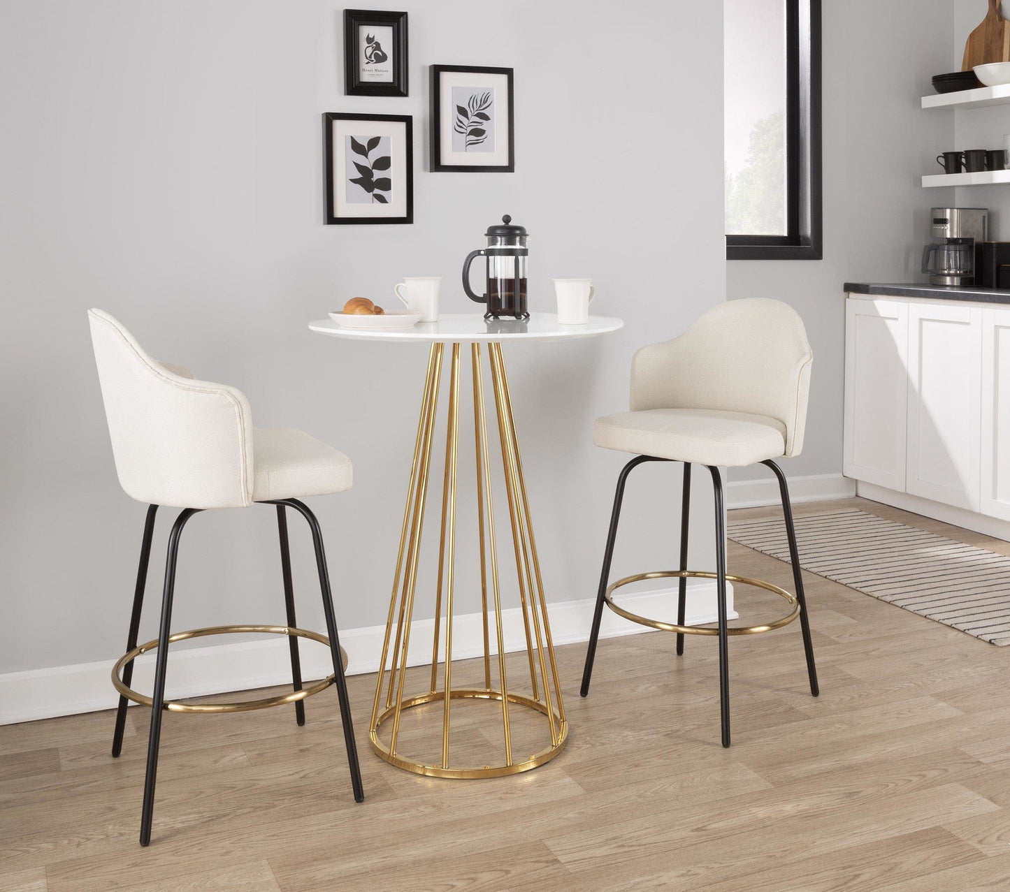 Majestic Office Furniture 26" Fixed-Height Counter Stool - Set of 2