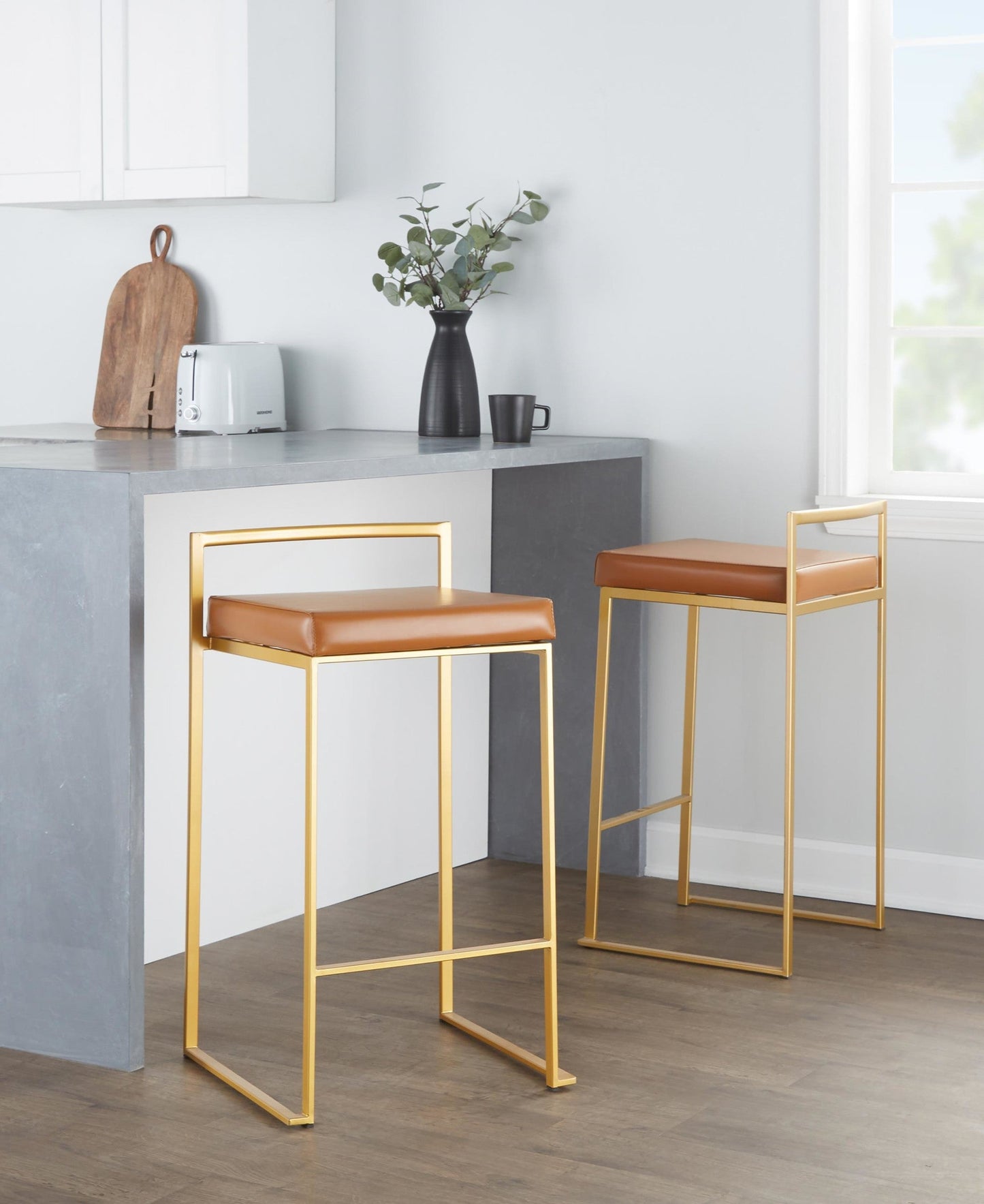 Majestic Office Furniture Stacker 26" Fixed-Height Counter Stool - Set Of 3