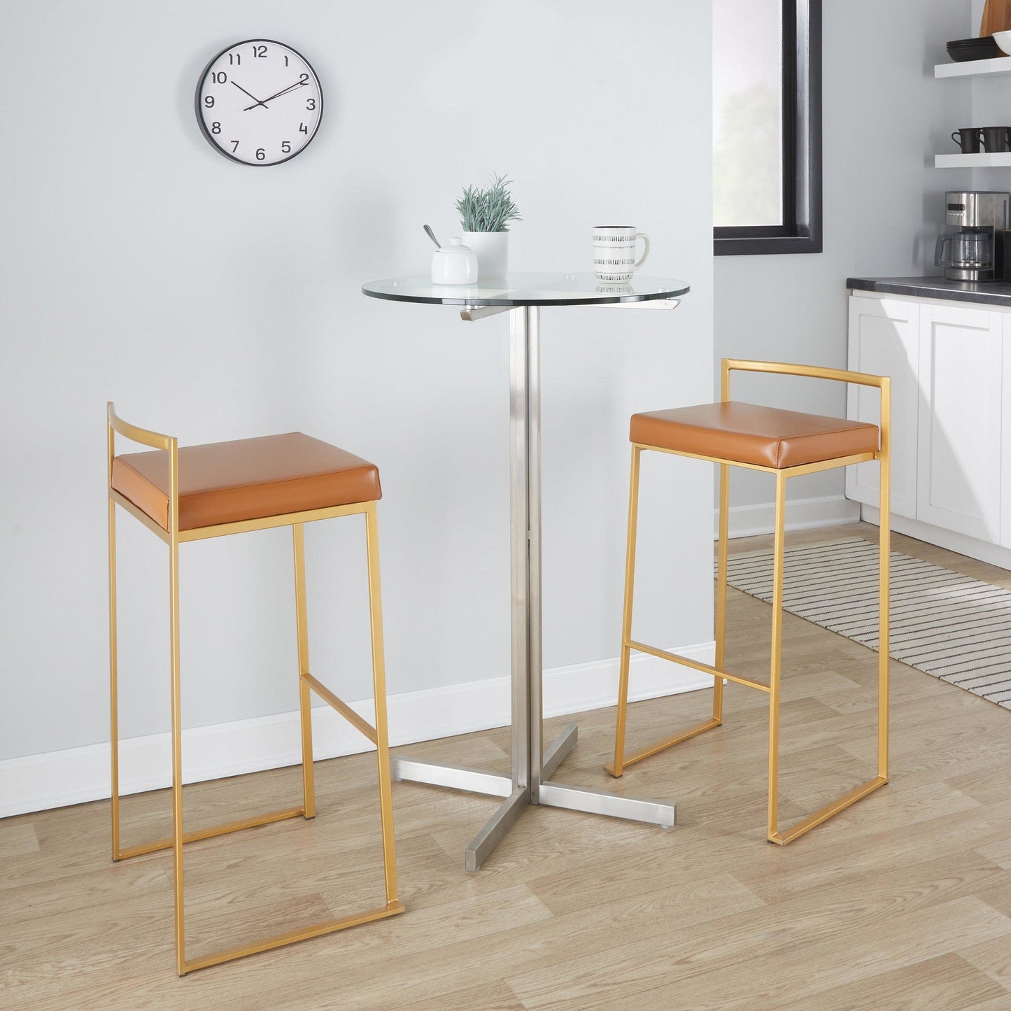 Majestic Office Furniture Stacker 30" Fixed-Height Barstool - Set Of 3