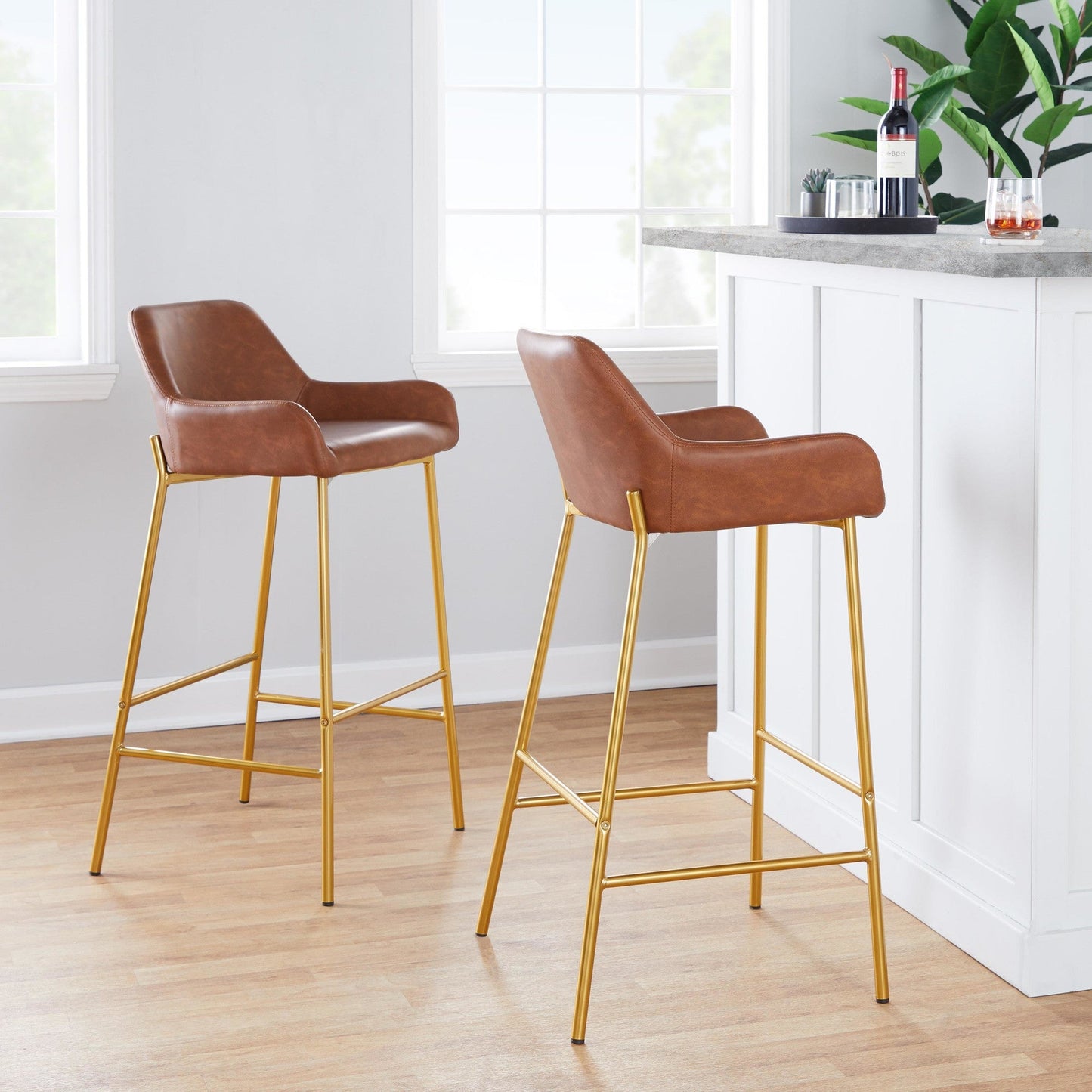 Majestic Office Furniture 30" Fixed-Height Barstool - Set of 2
