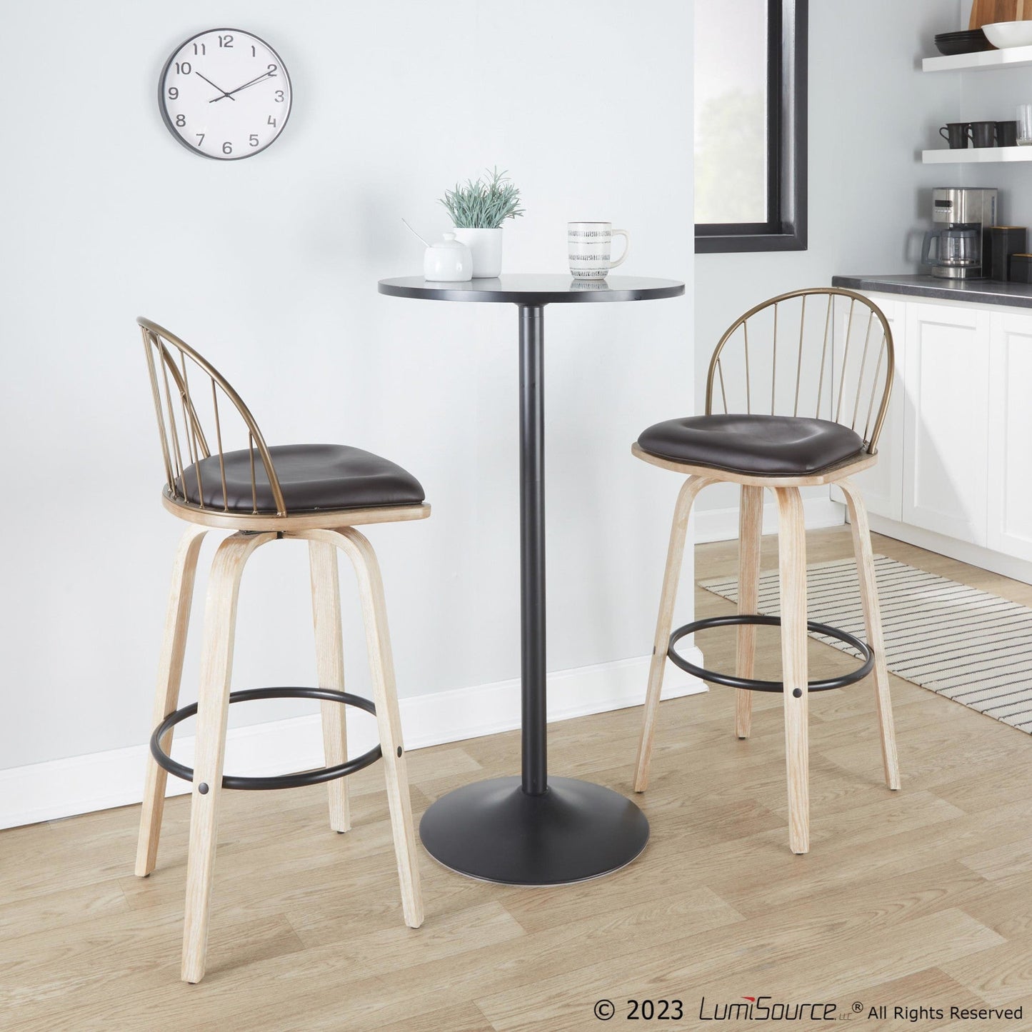 Majestic Office Furniture 30" Fixed-Height Barstool - Set of 2