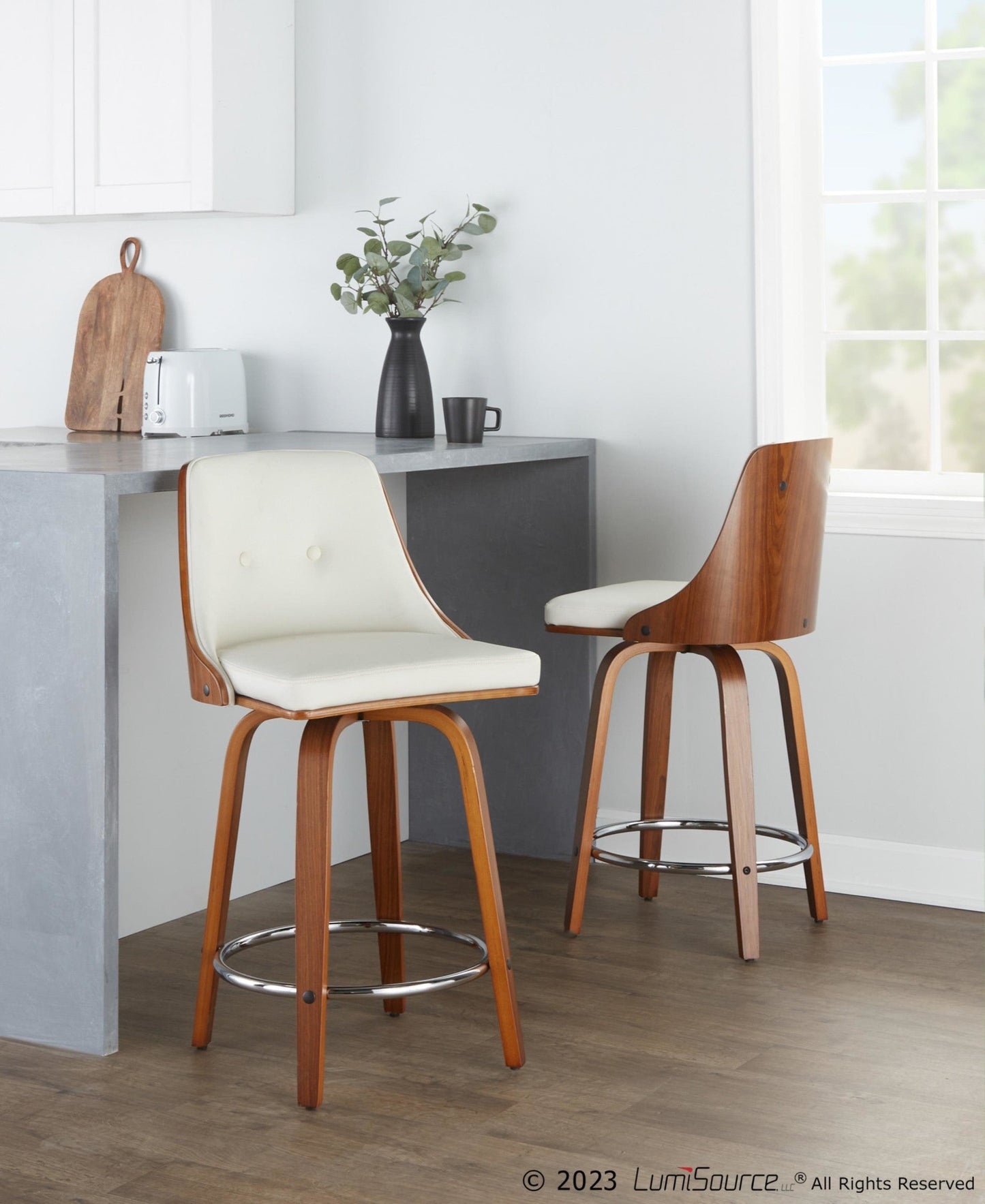 Majestic Office Furniture 24" Fixed-Height Counter Stool - Set of 2