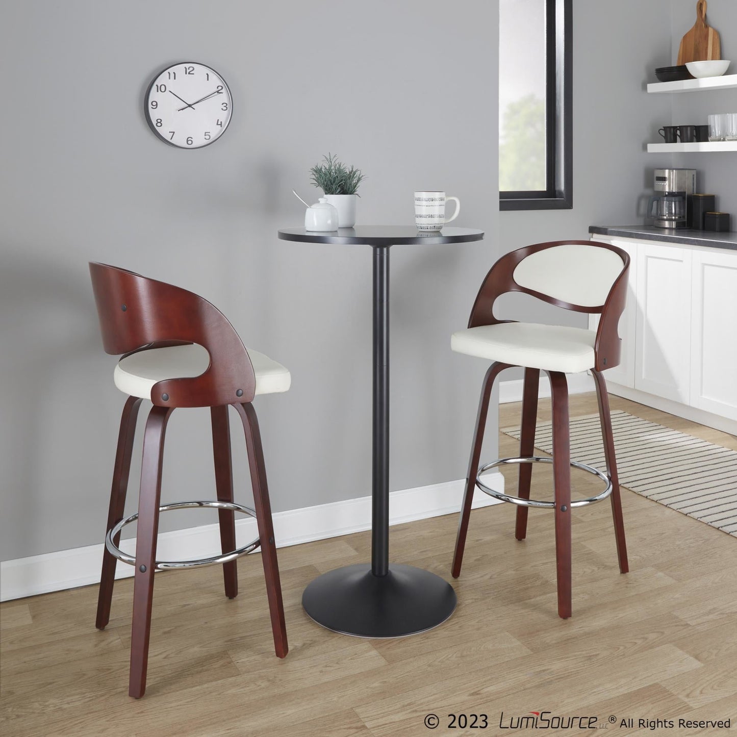 Majestic Office Furniture 30" Fixed-Height Barstool - Set of 2