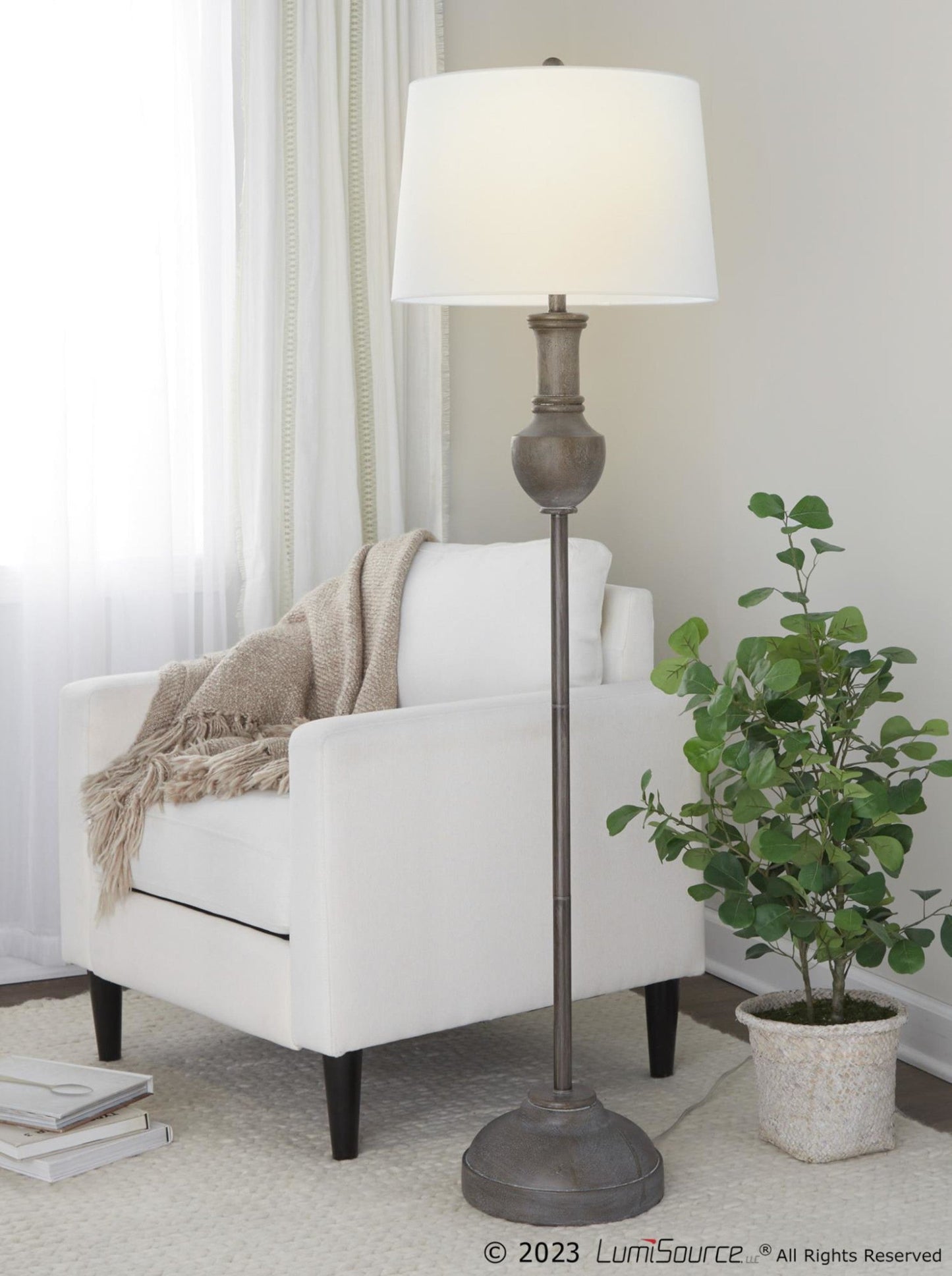 Majestic Office Furniture 61" Polyresin Floor Lamp