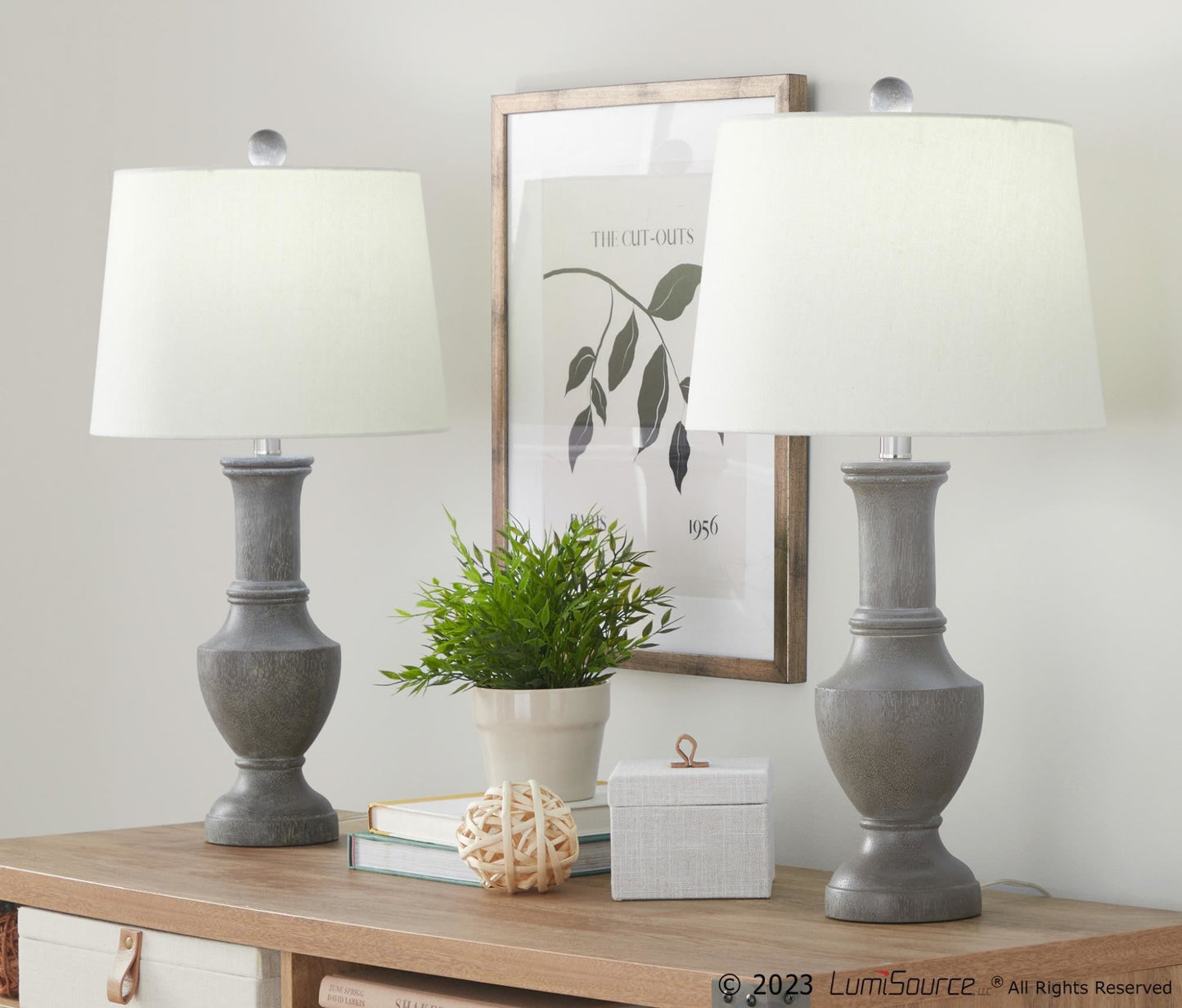 Majestic Office Furniture 26" Polyresin Table Lamp - Set of 2